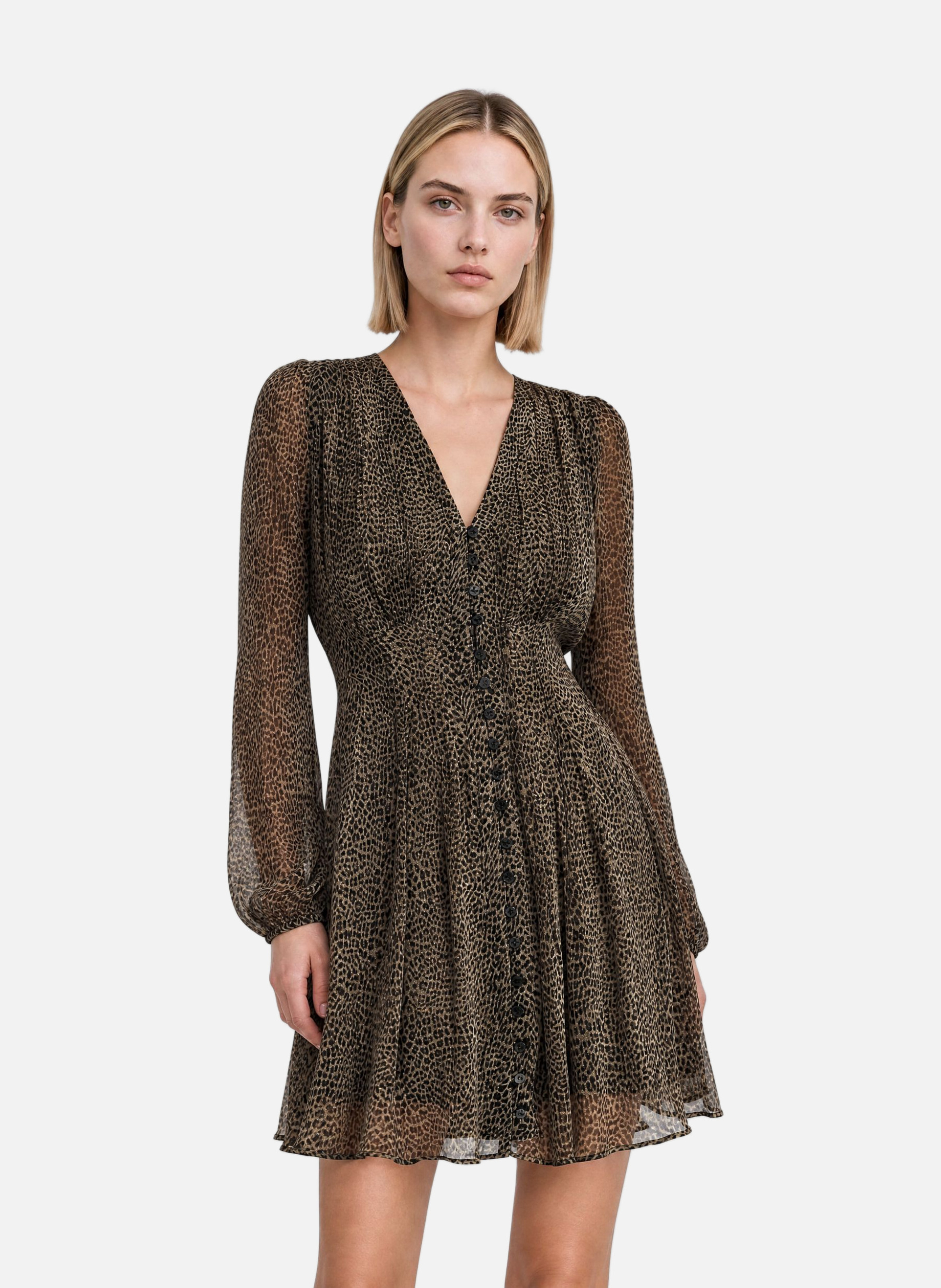Short leopard print dress THE KOOPLES Multicolored