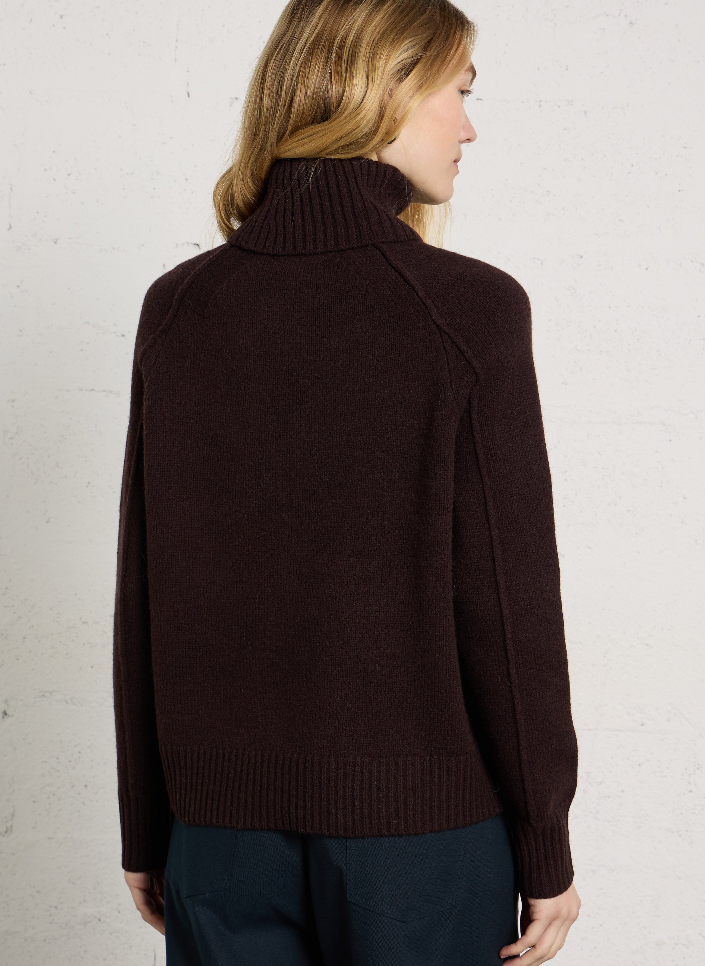 Wool turtleneck sweater MAISON 123 Brown