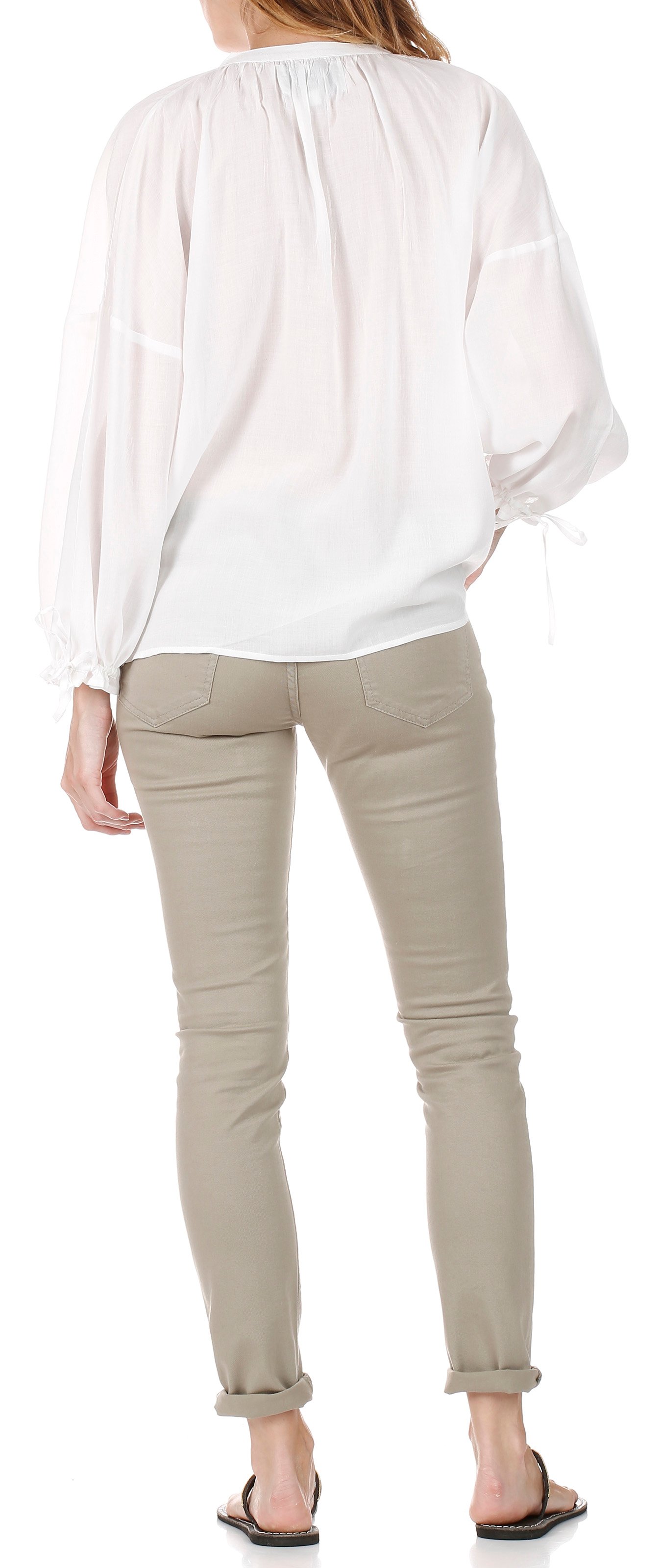 Oversized top with flared sleeves SWILDENS White