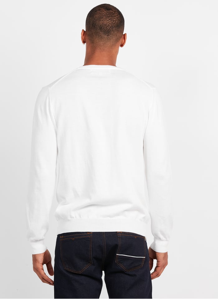 Pull Col Rond En Coton Blanc Chevignon - Homme | Place des Tendances