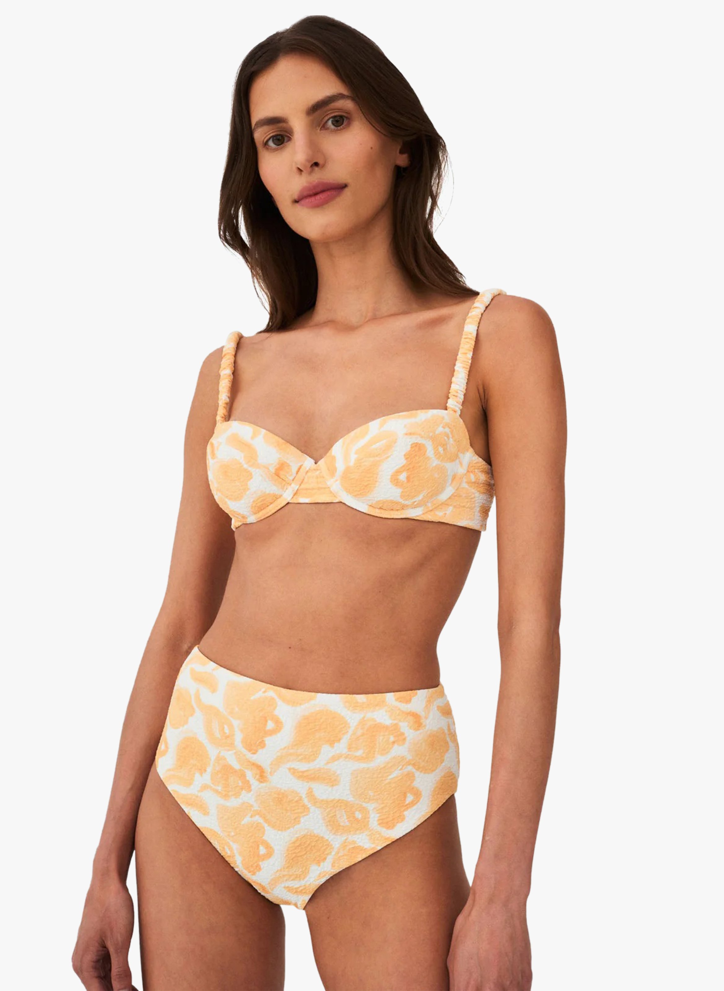 Bikinibroekje met print UNDRESS CODE Geel