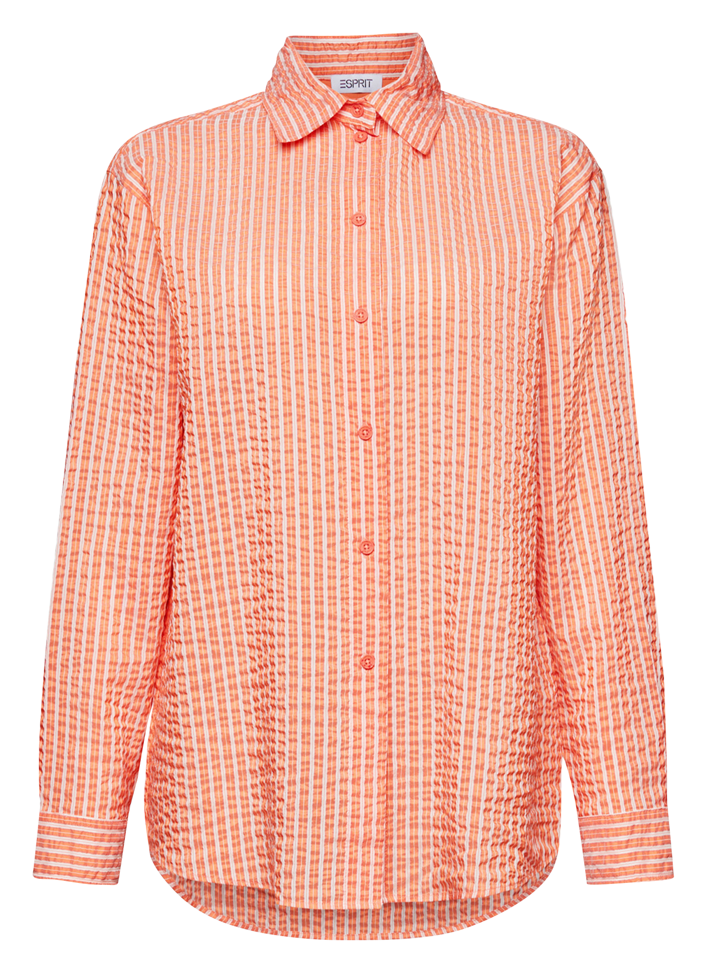Chemise col classique rayée  ESPRIT Orange