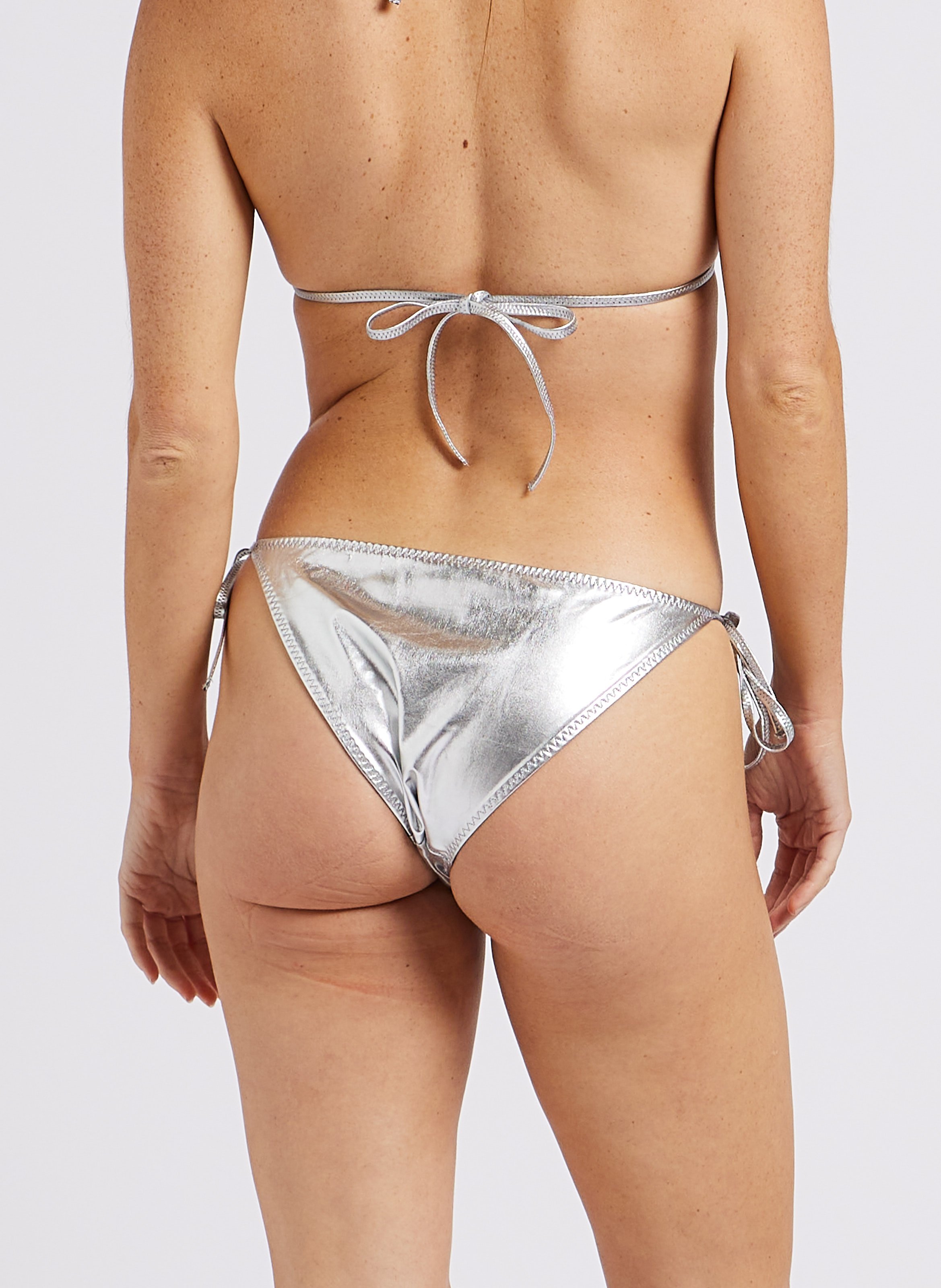 Metallic-Bikinihose LOVE STORIES Silber