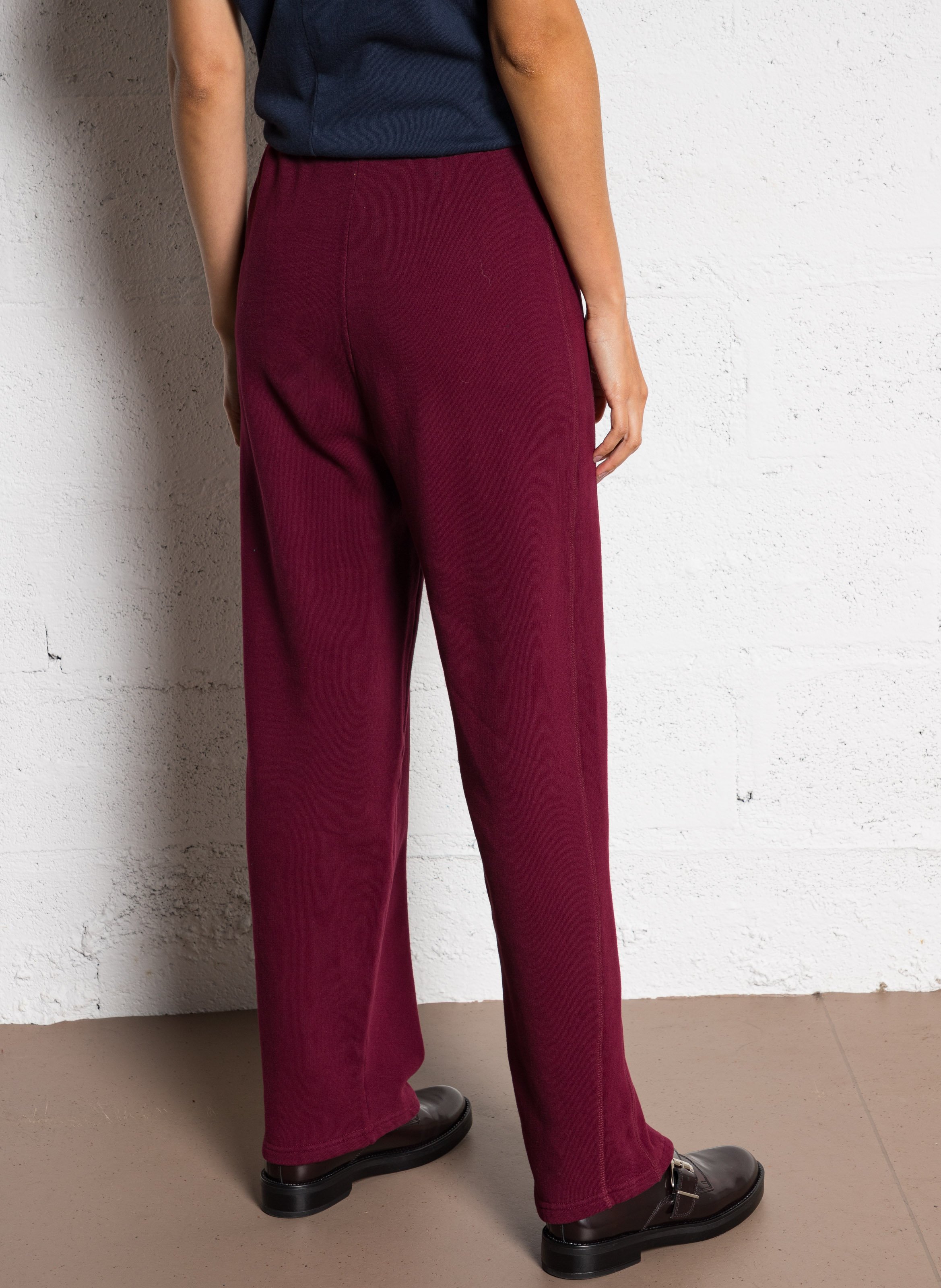 Pantalon jogging en coton mélangé Rouge