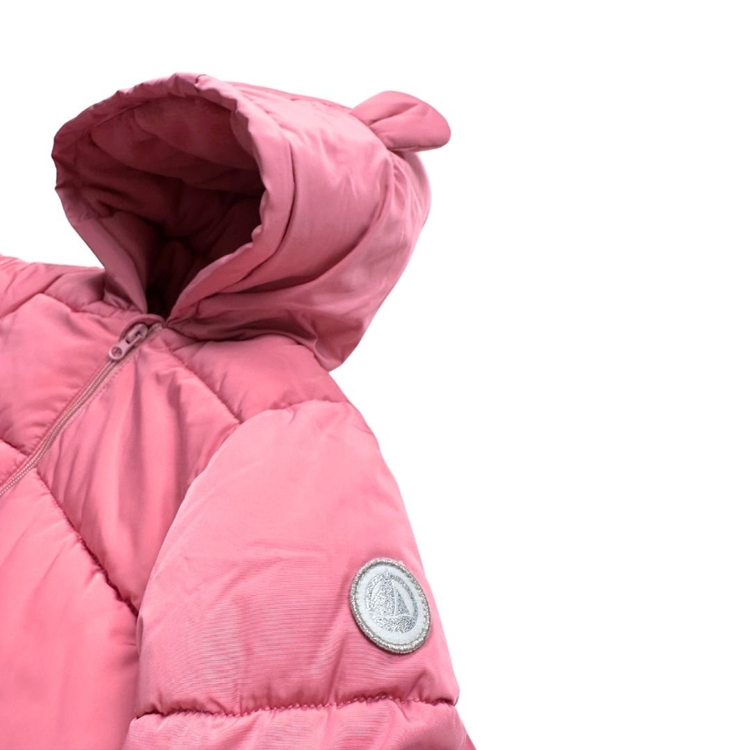 Pink baby puffer jacket - 6 months PETIT BATEAU - Seconde Main Pink