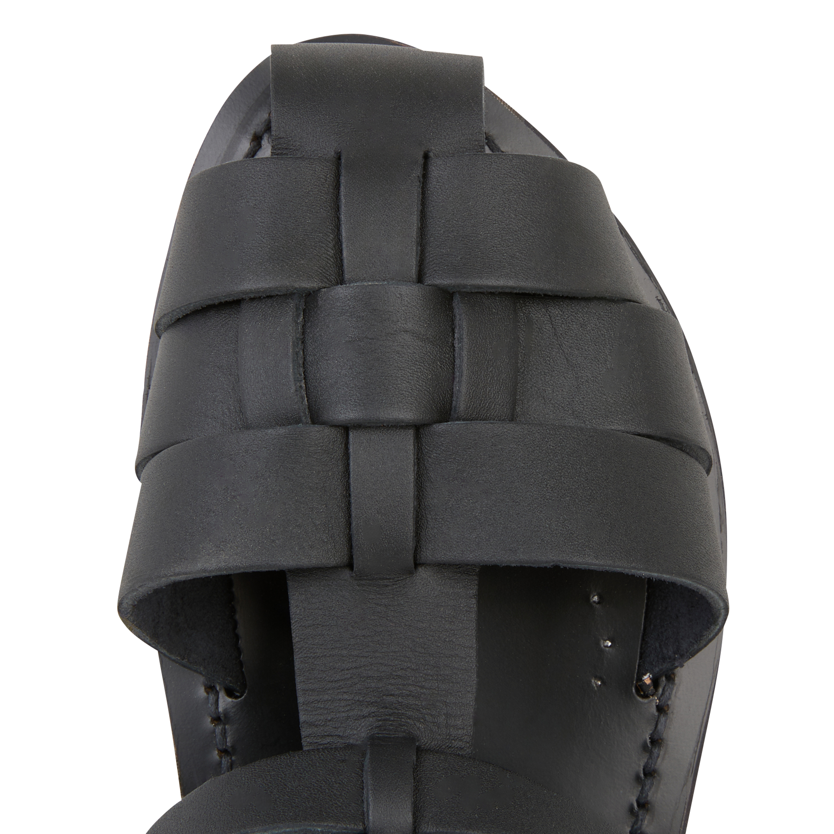 Sandales plates en cuir K JACQUES Noir