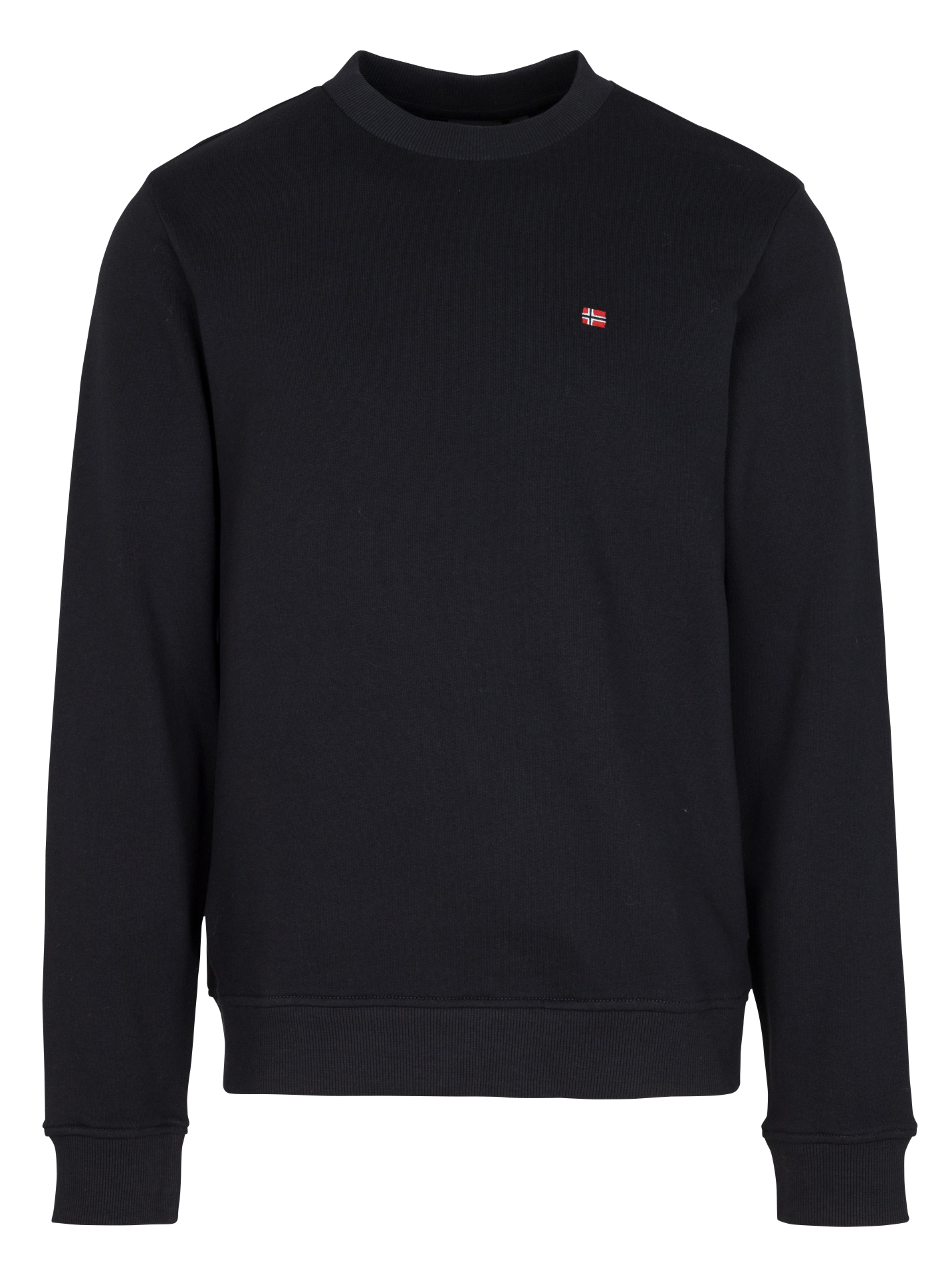 Sweat droit col rond en coton NAPAPIJRI Noir