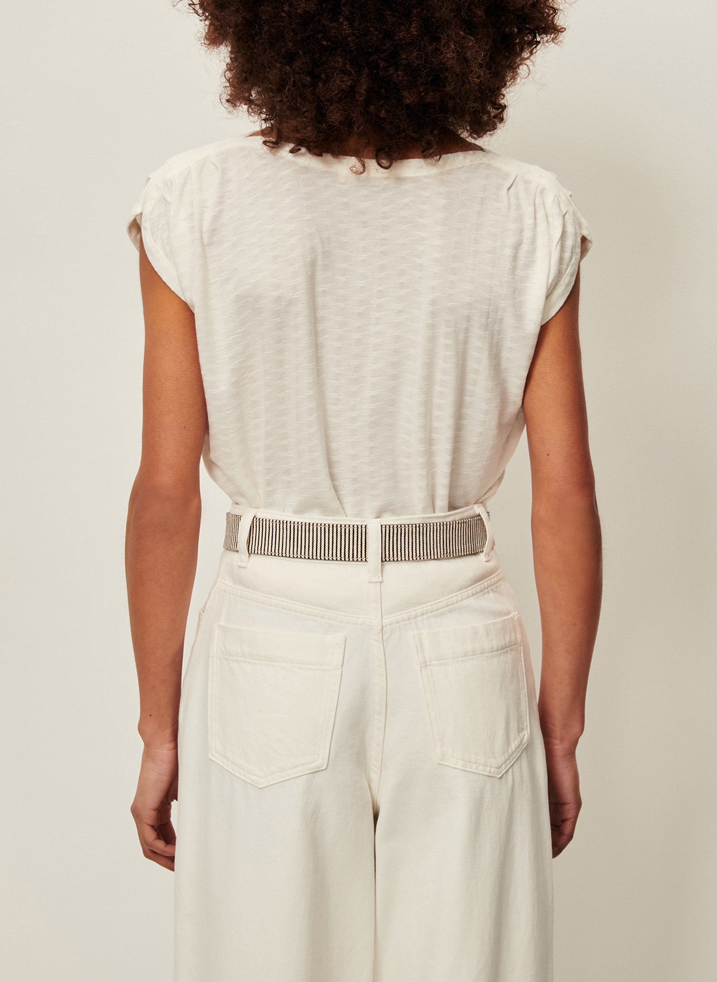 Weites Top mit U-Boot-Ausschnitt SESSUN Beige