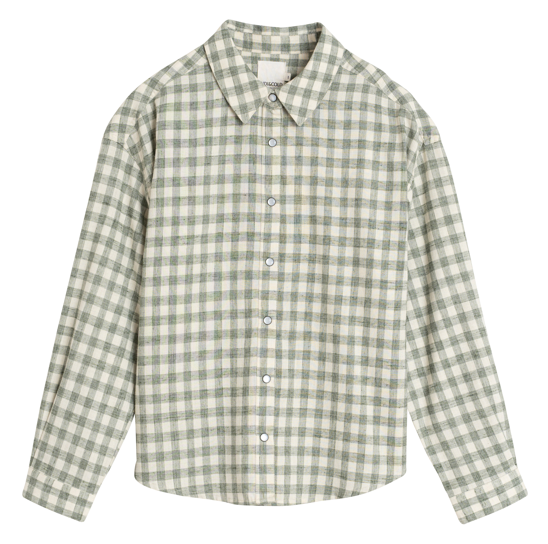 Checked button-up shirt INDI & COLD Khaki