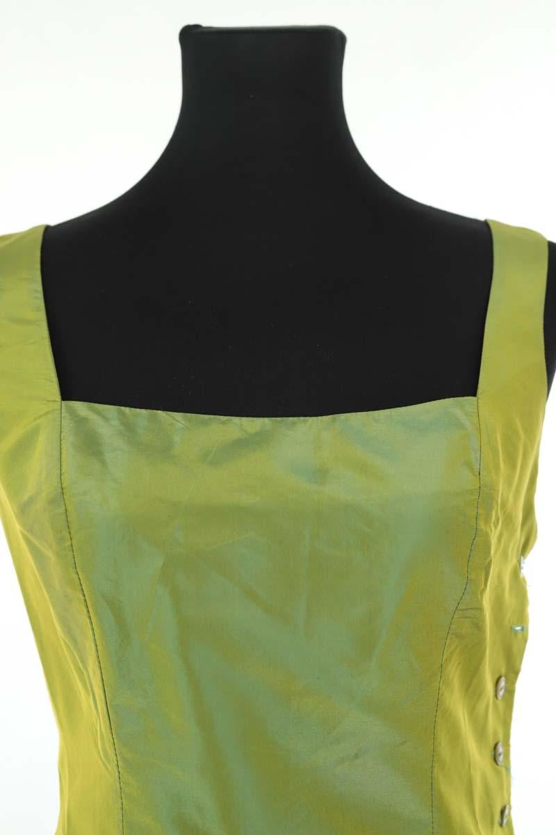Sleeveless silk top TARA JARMON - Seconde Main Green