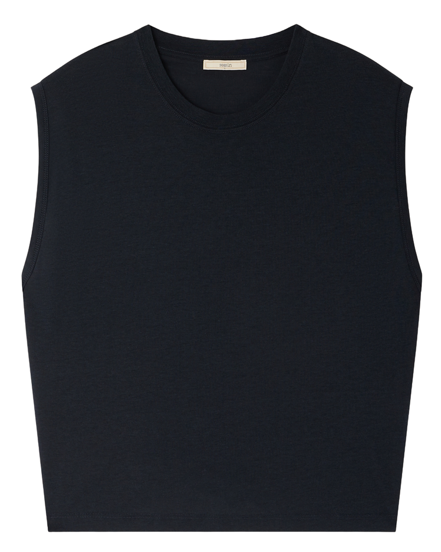 Tee-shirt ample col rond à épaulettes SESSUN Noir