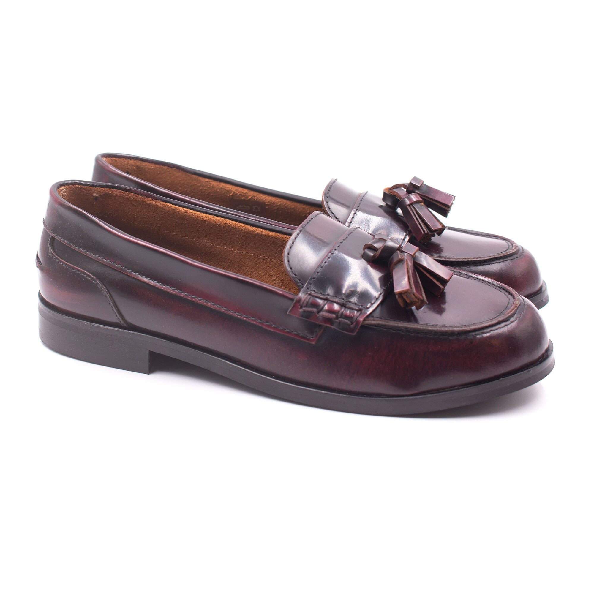 Mocassins fille à pompoms Boni & Sidonie Rouge