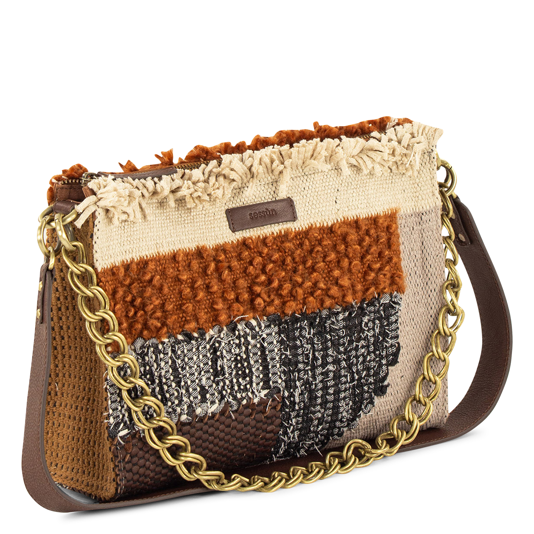 Sac bandoulière en cuir SESSUN Multicolore