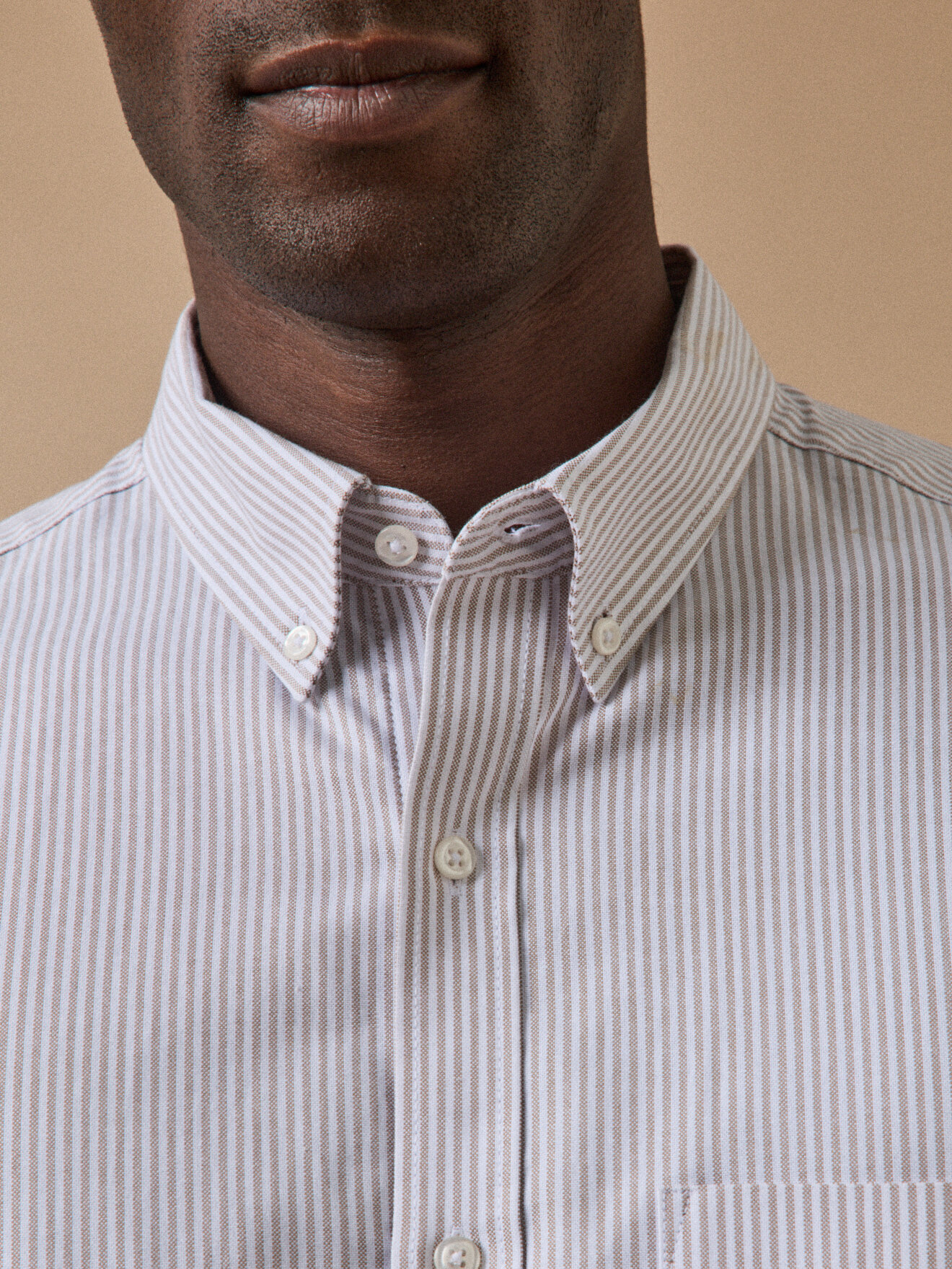 Contemporary cut Oxford shirt CYRILLUS Beige