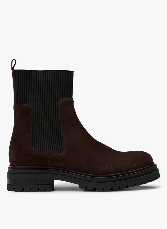 Bottines en cuir velours | Marron by MELLOW YELLOW Bottines en cuir velours Marron