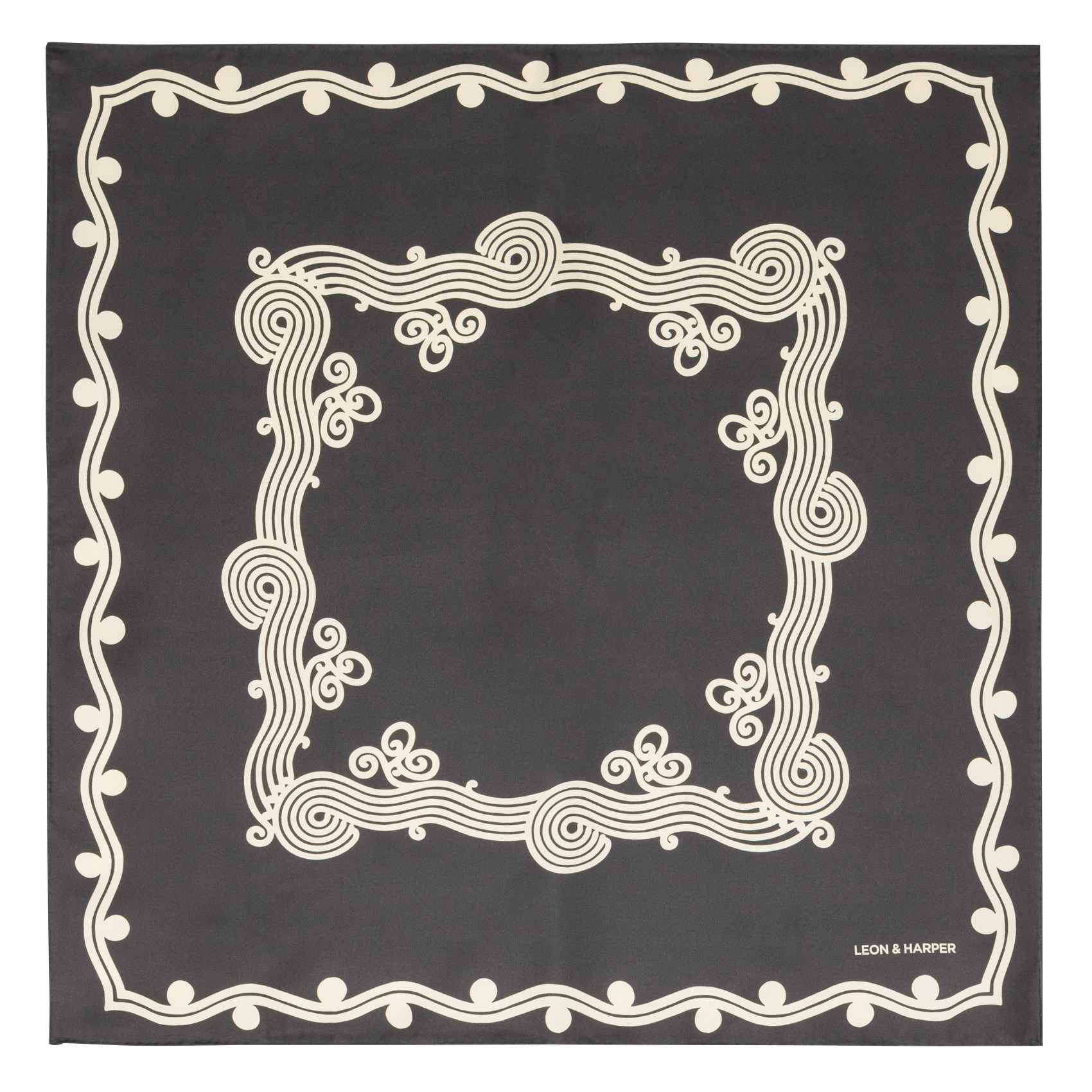 Foulard van zijde LEON & HARPER Grijs