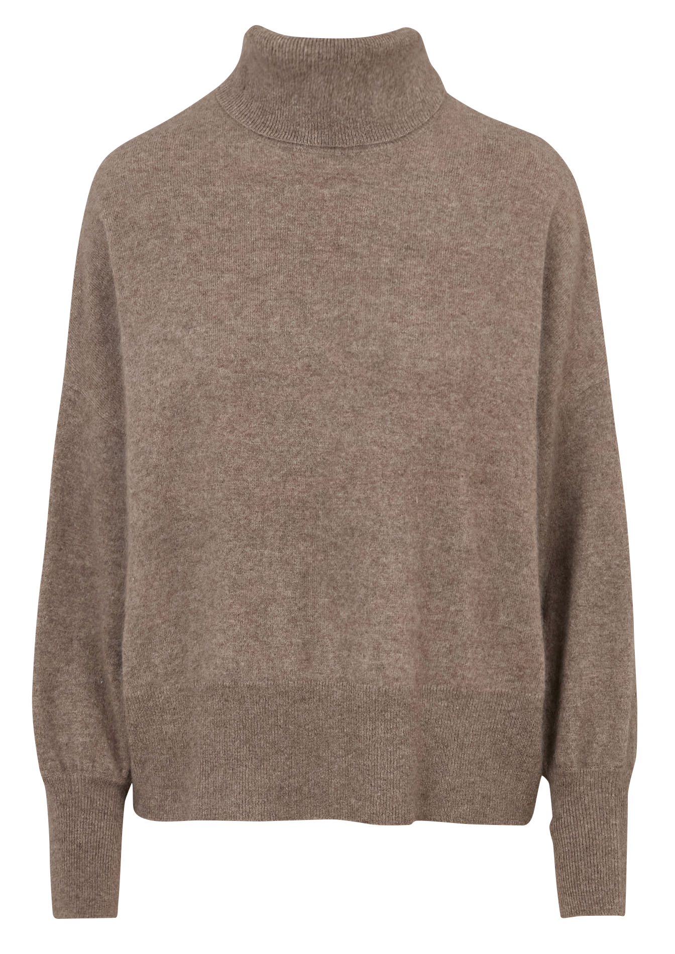 Pull ample col roulé en laine et cachemire SUD EXPRESS Marron
