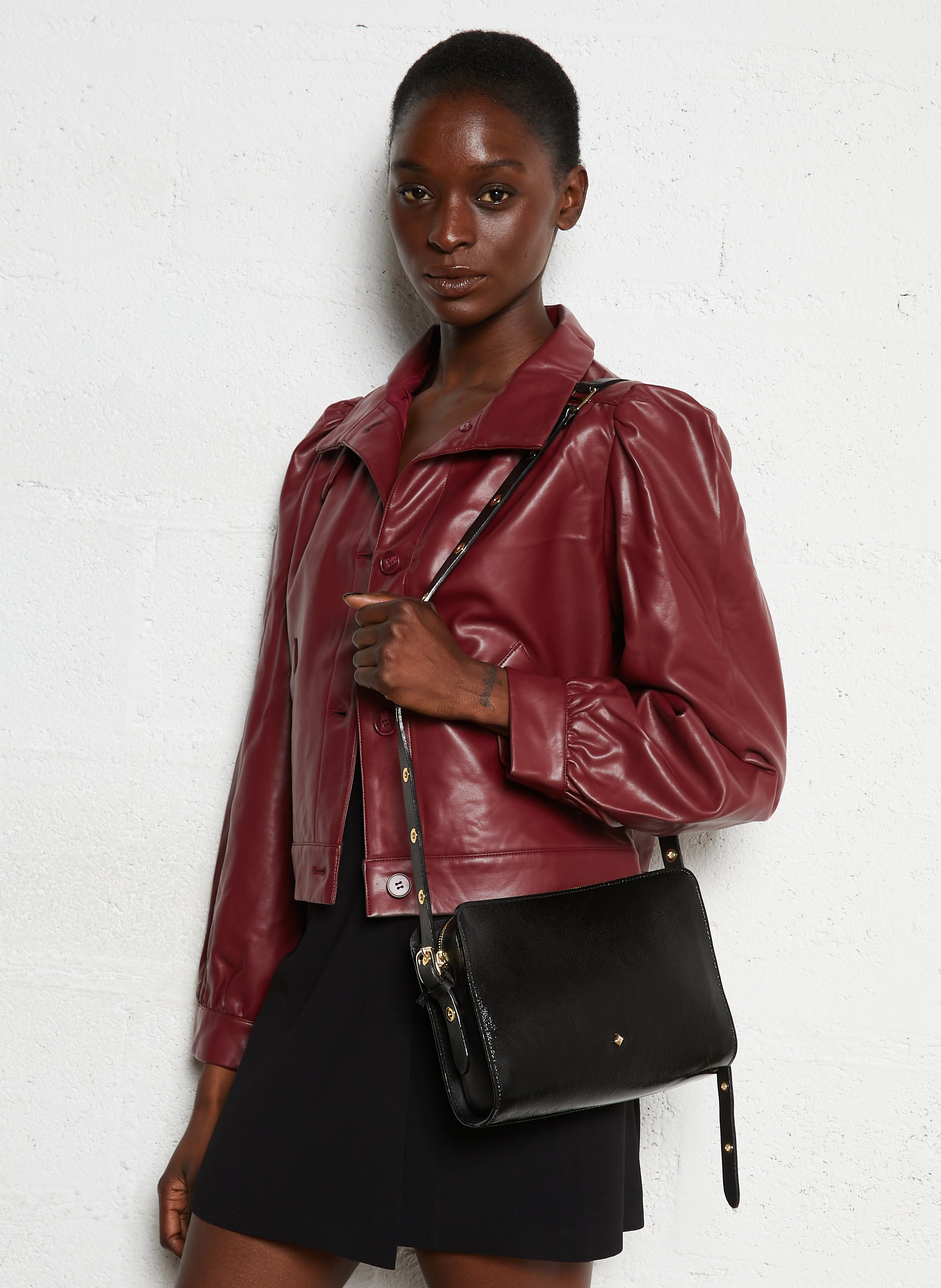 Brieftasche aus Leder HERBERT FRERE SOEUR Schwarz