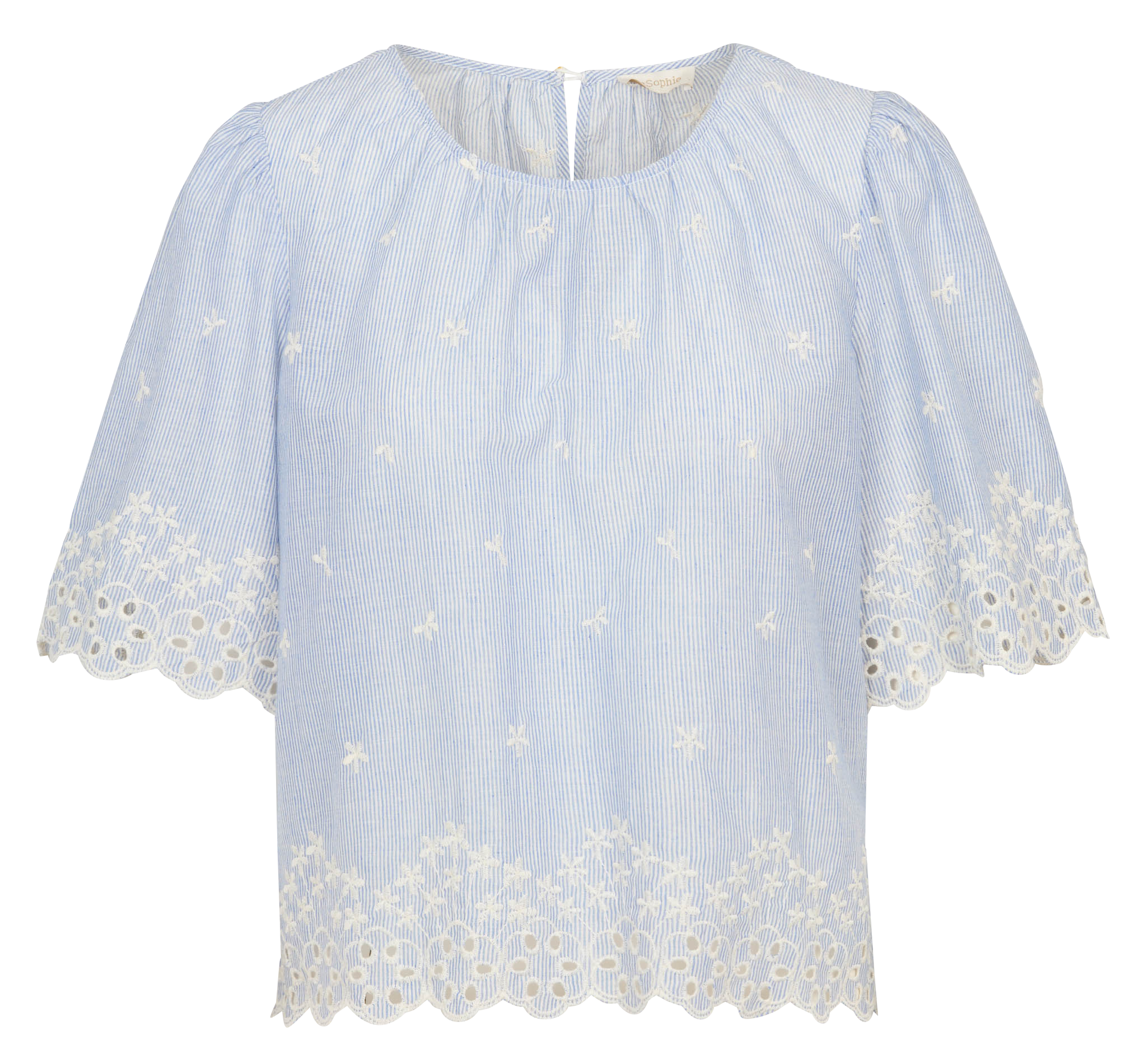 Top met ronde hals van katoen JC SOPHIE Blauw