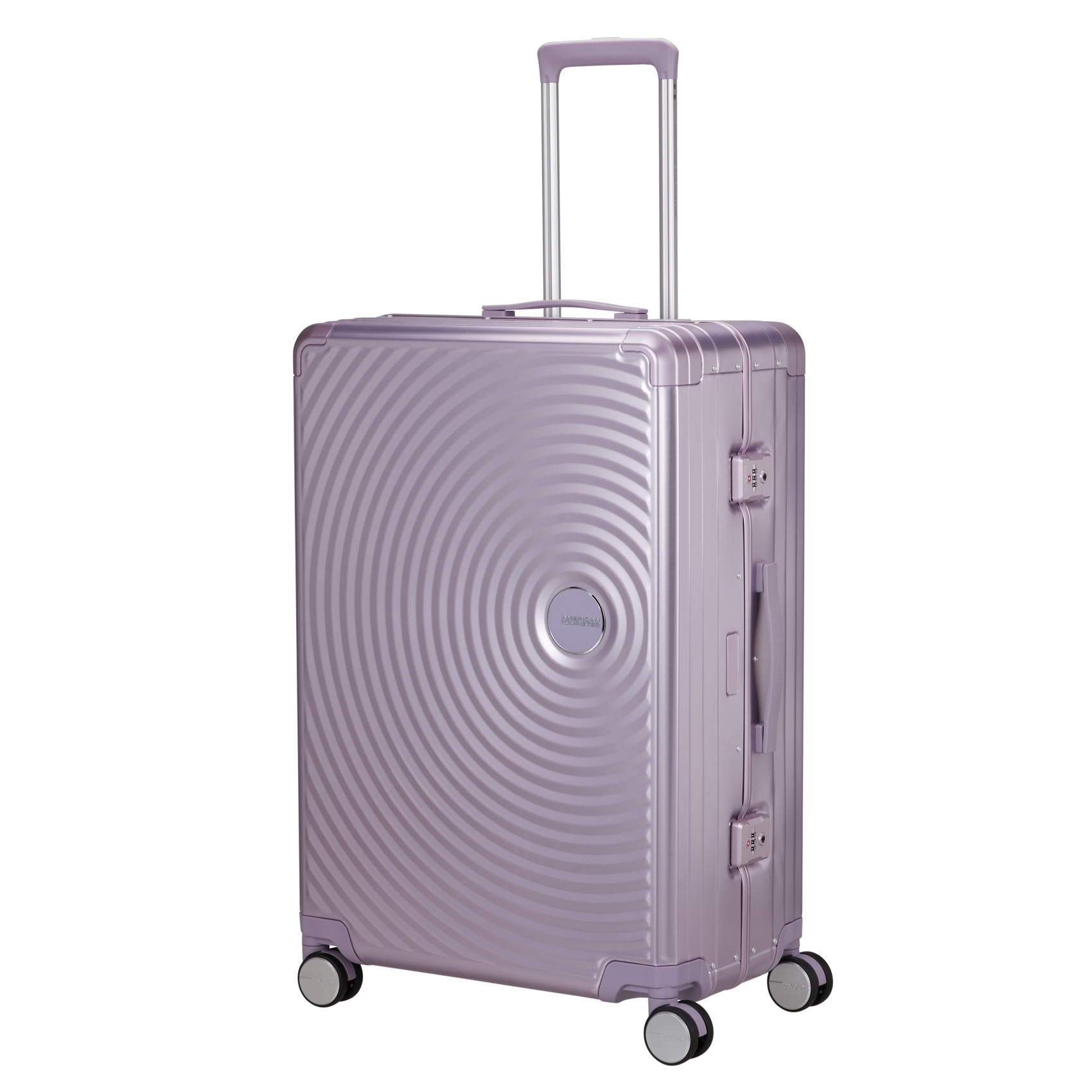 Aluminum suitcase with 4 wheels size L AMERICAN TOURISTER Purple