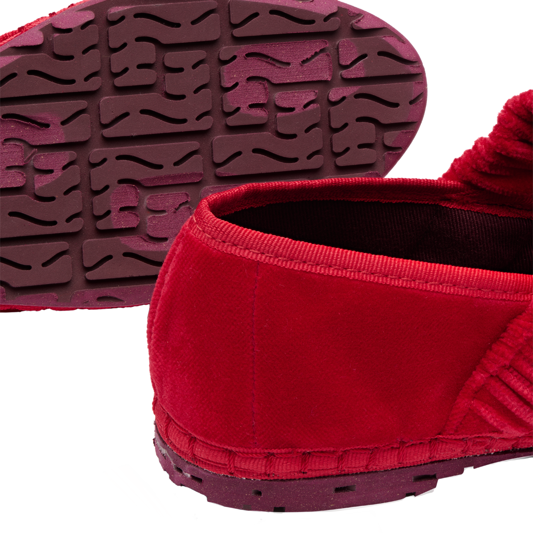 Cotton velvet ballet flats FLABELUS Red