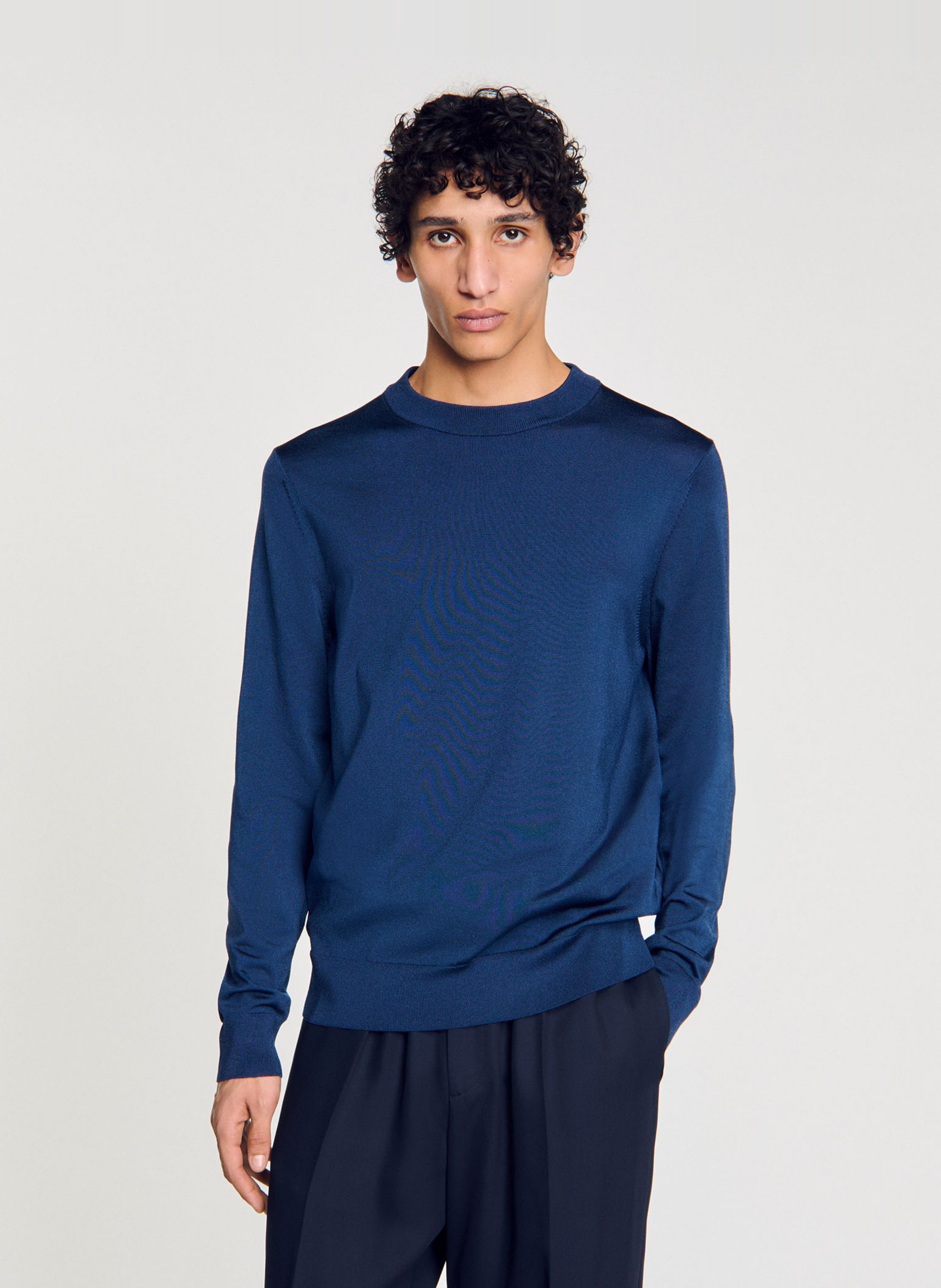 Aansluitende sweater met lange mouwen SANDRO Blauw