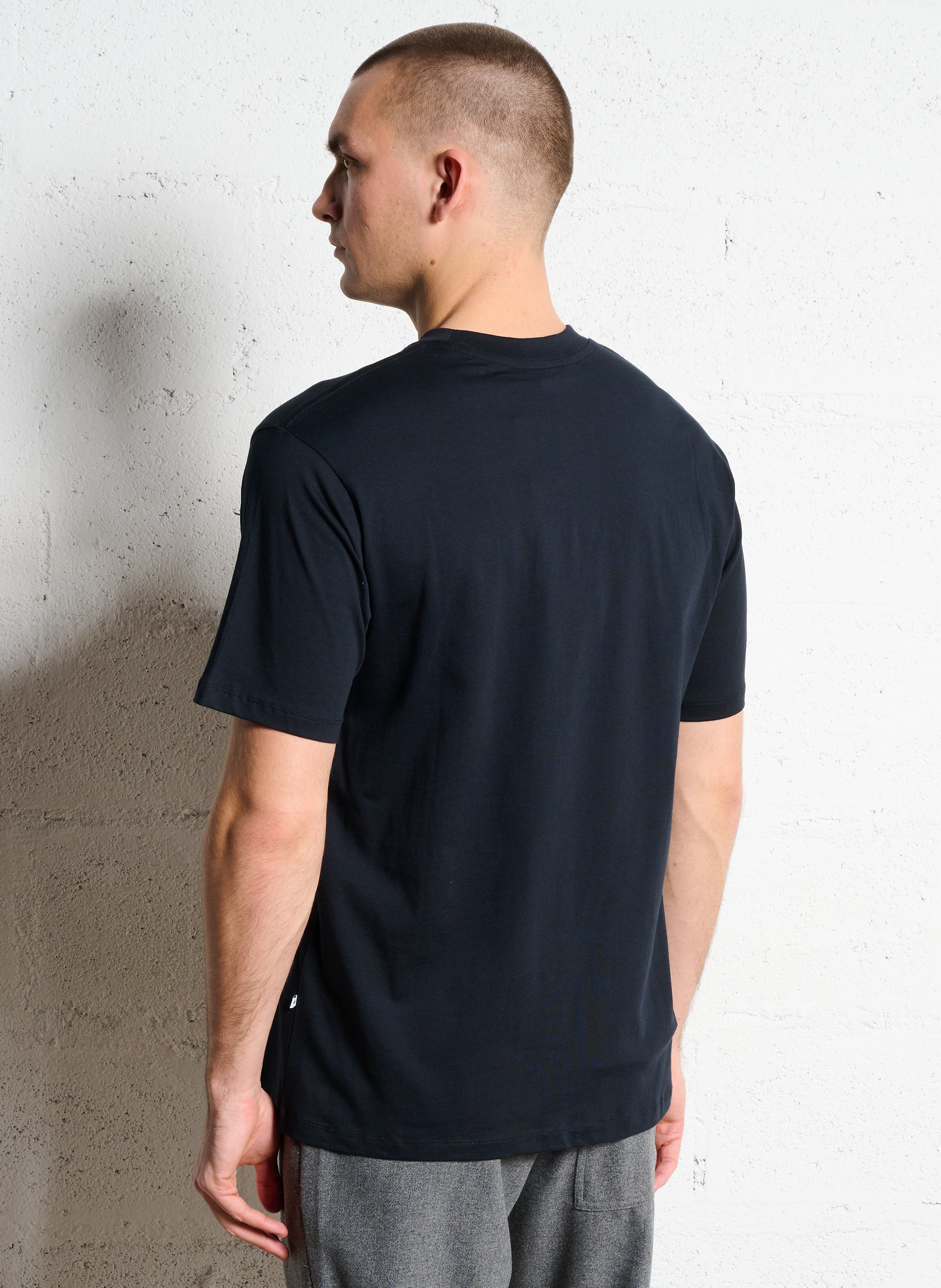 Tee-shirt oversize col rond en coton biologique Noir