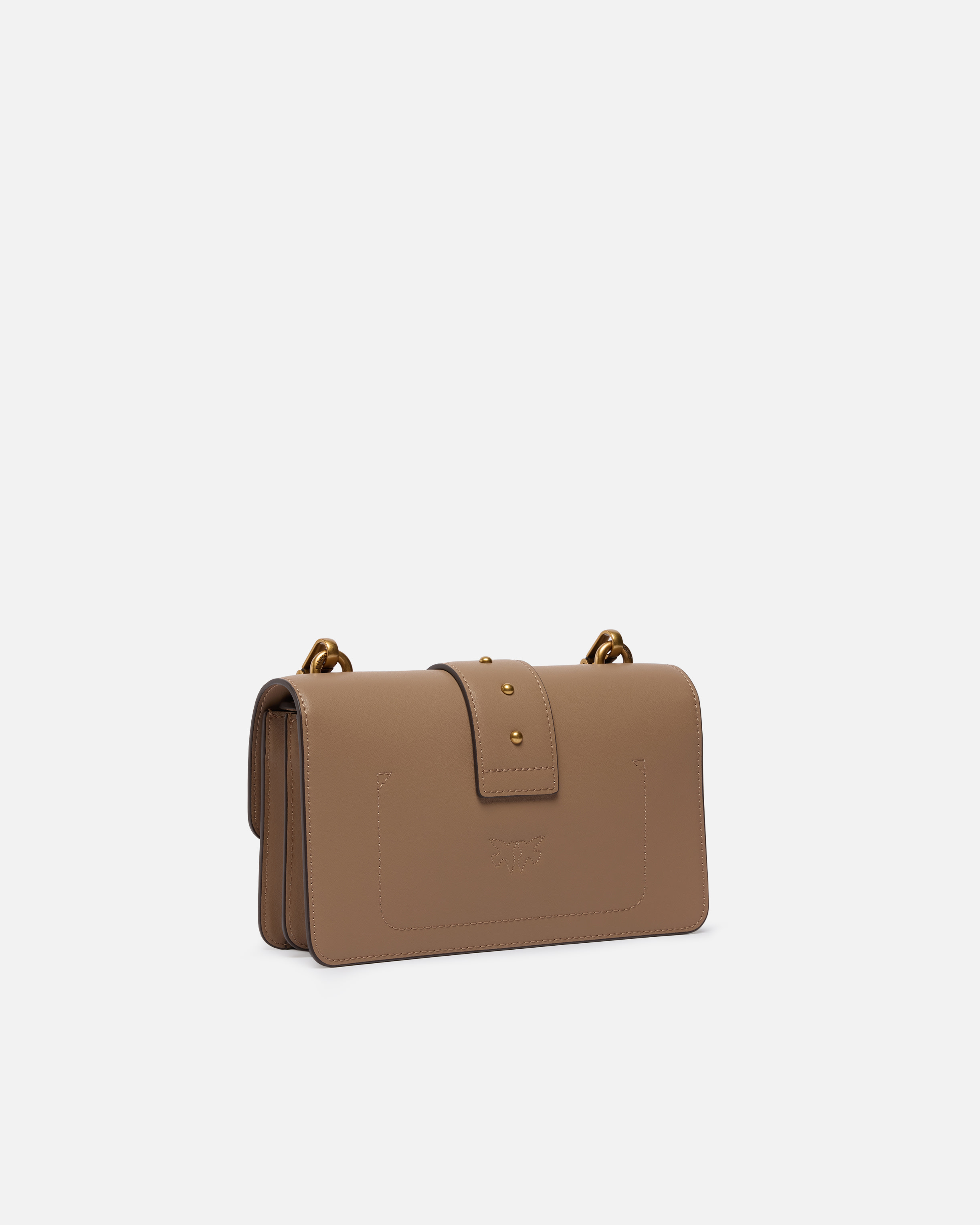 Small Love Bag One leather crossbody bag PINKO Brown