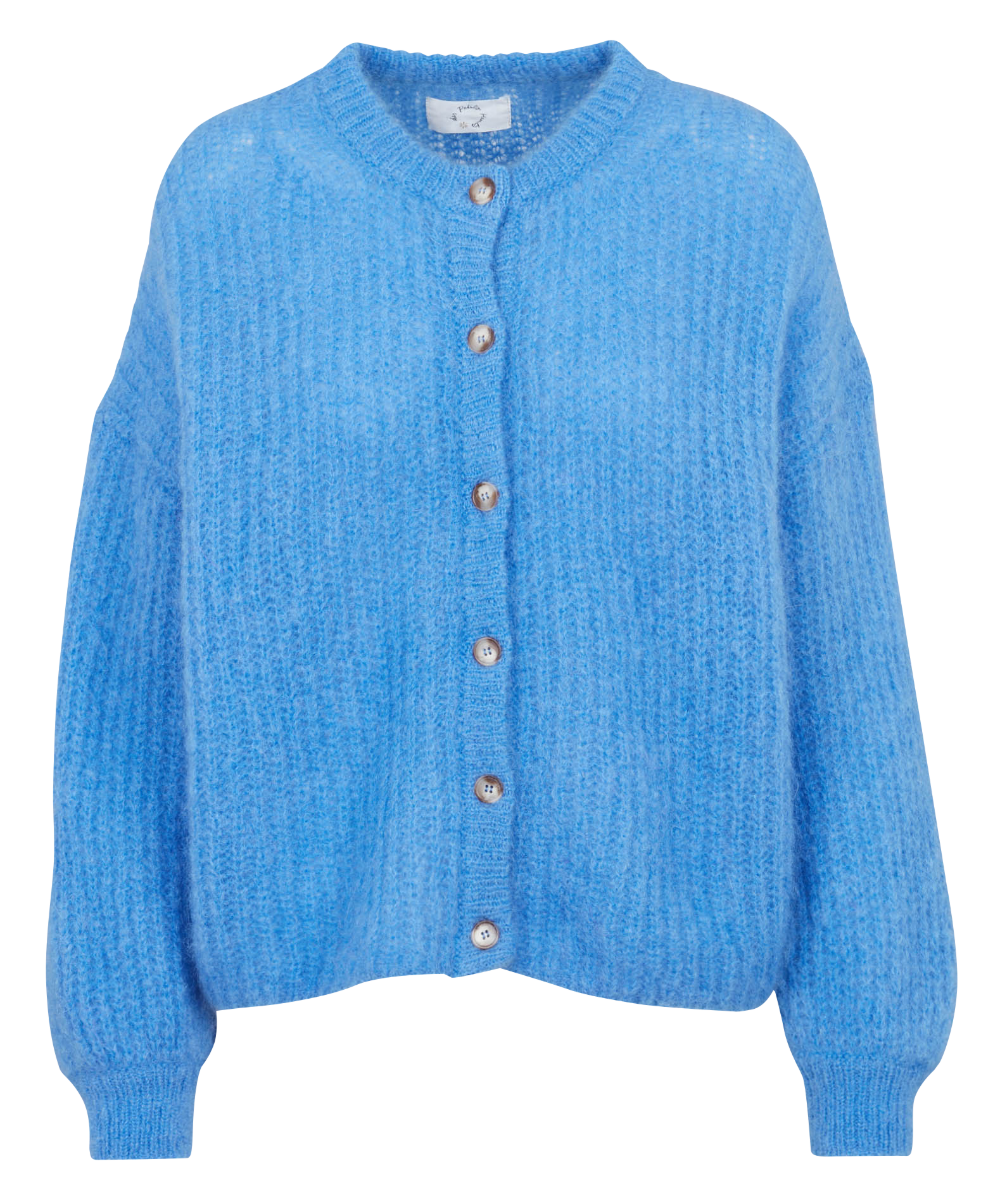 Oversized buttoned cardigan in mixed mohair DES PETITS HAUTS