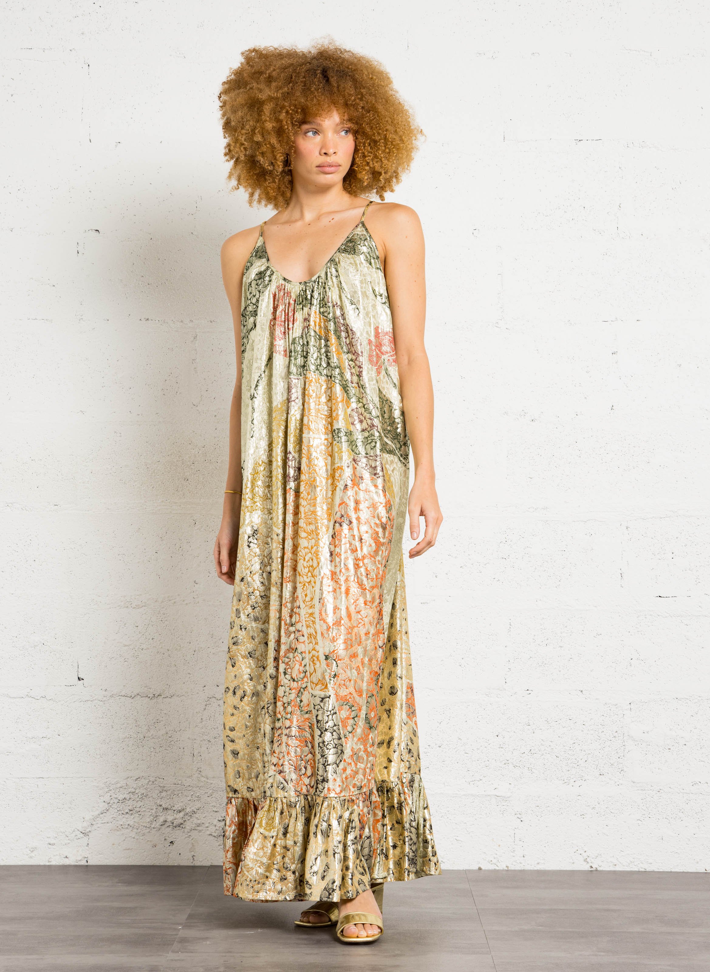 Robe longue Jasmin en coton MES DEMOISELLES Multicolore