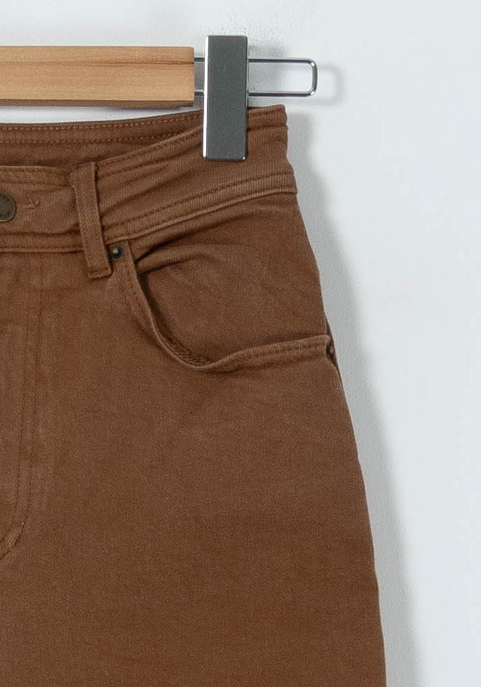 Cropped slim jeans with studs SEZANE - Seconde main Brown