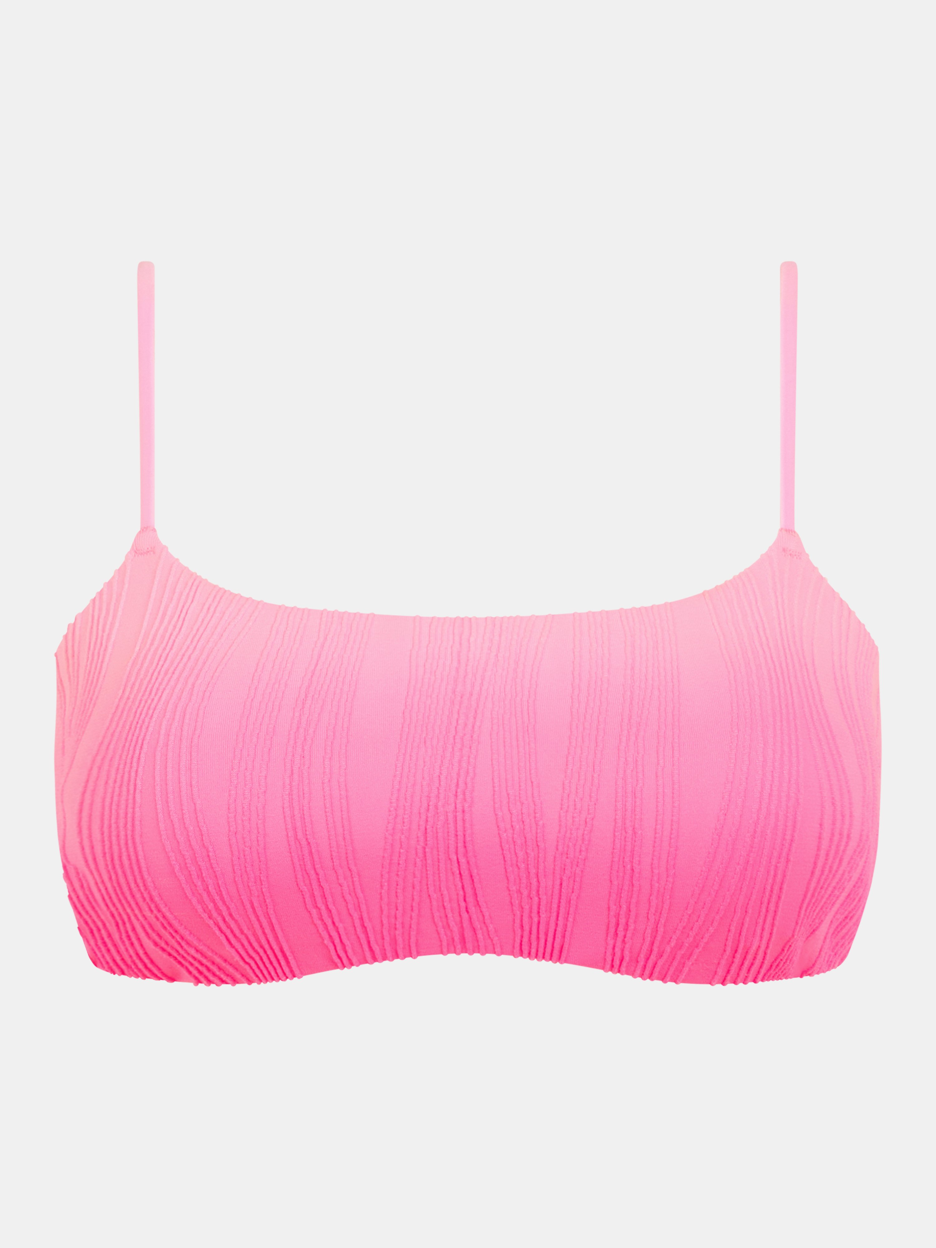 Unpadded swimsuit top with removable cups CHANTELLE PULP Pink