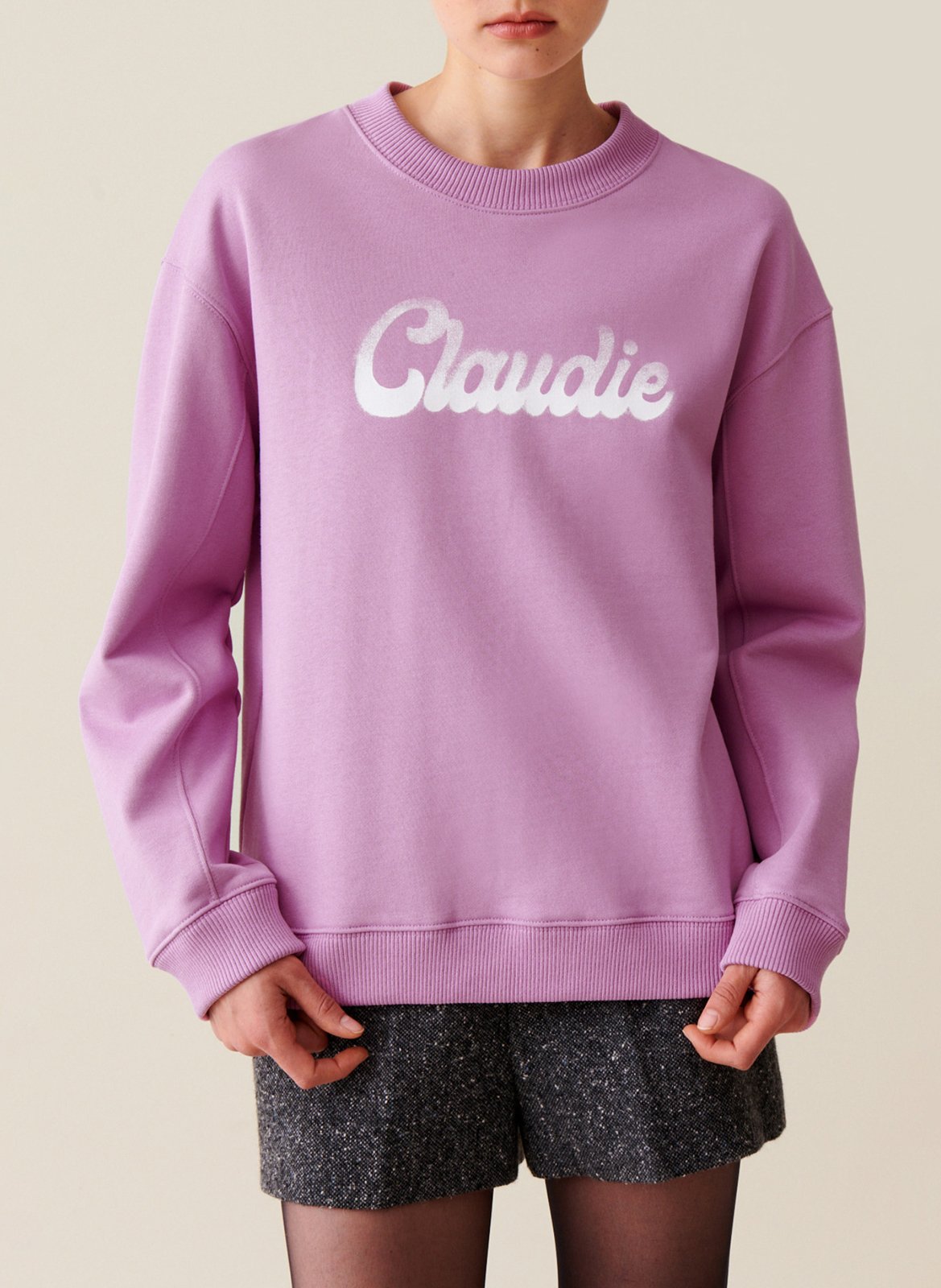 Sweatshirt ample imprimé en coton CLAUDIE PIERLOT