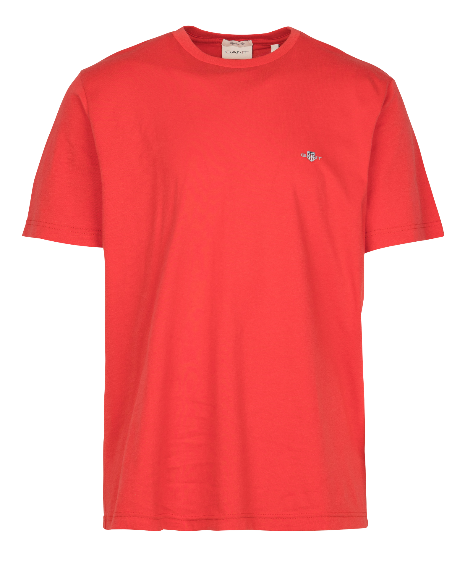 Round-neck cotton T-shirt GANT Red