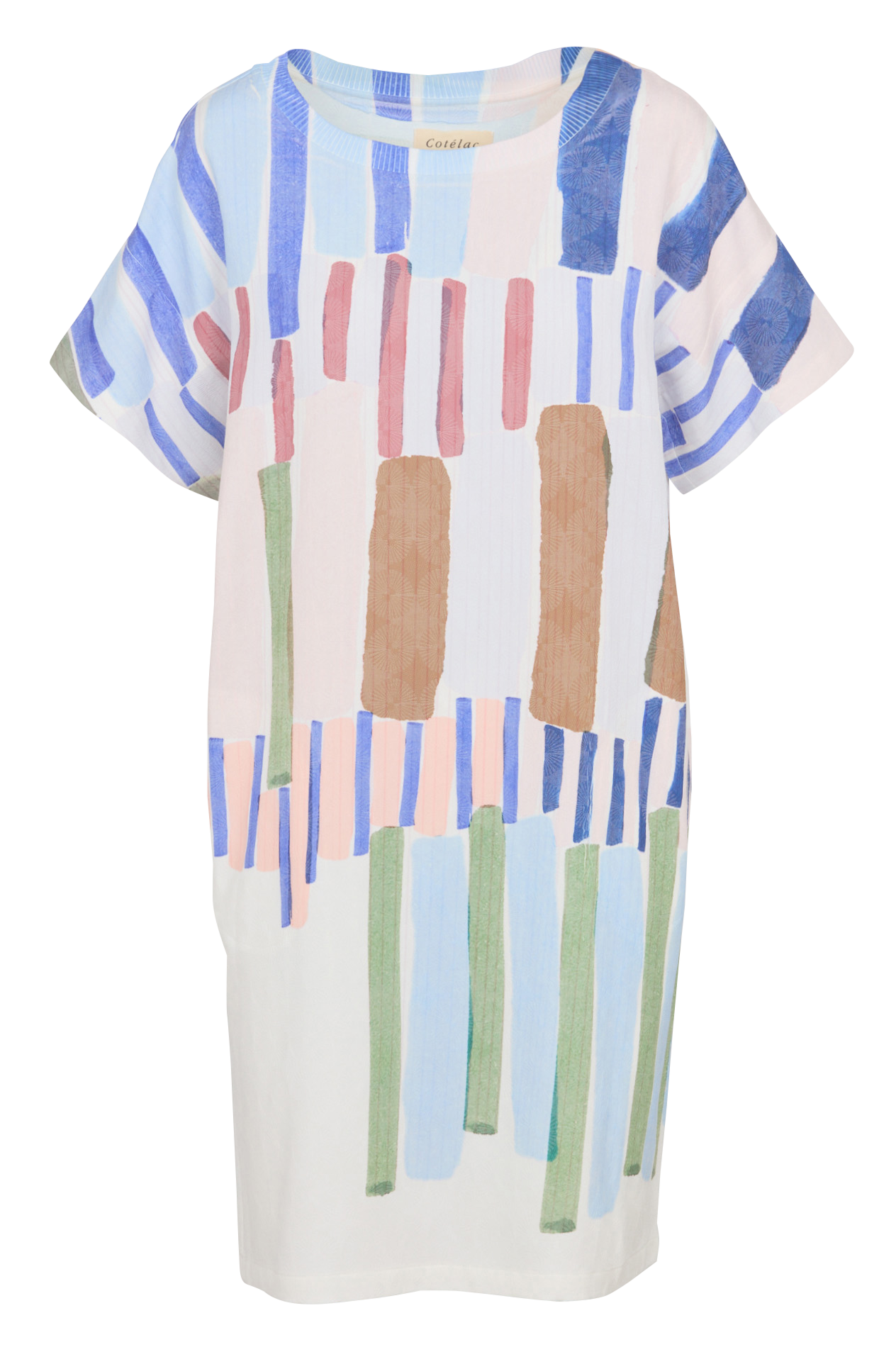 Robe col rond imprimé  ACOTE Bleu