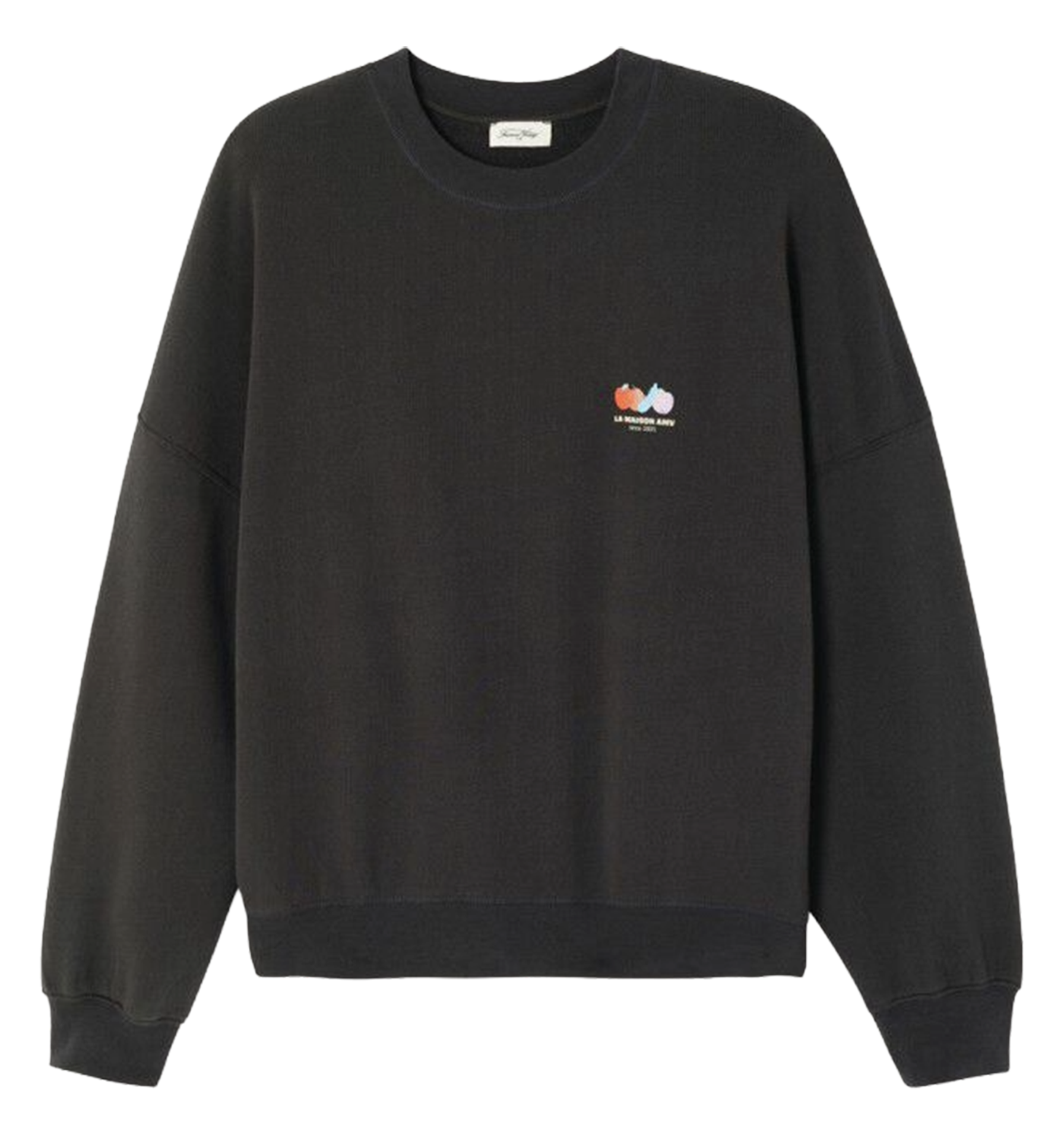 Oversize-Sweatshirt aus Baumwoll-Mix mit Rundhalsausschnitt AMERICAN VINTAGE Schwarz