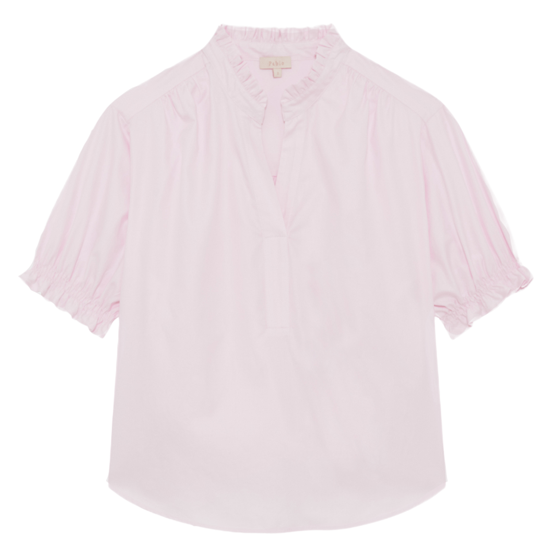 Chemise oversize col tunisien en coton PABLO Rouge