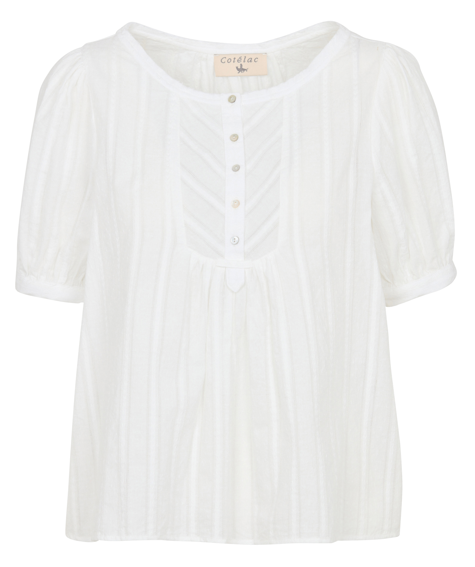 Aimee - Plumetis-Oberteil COTELAC Weiss