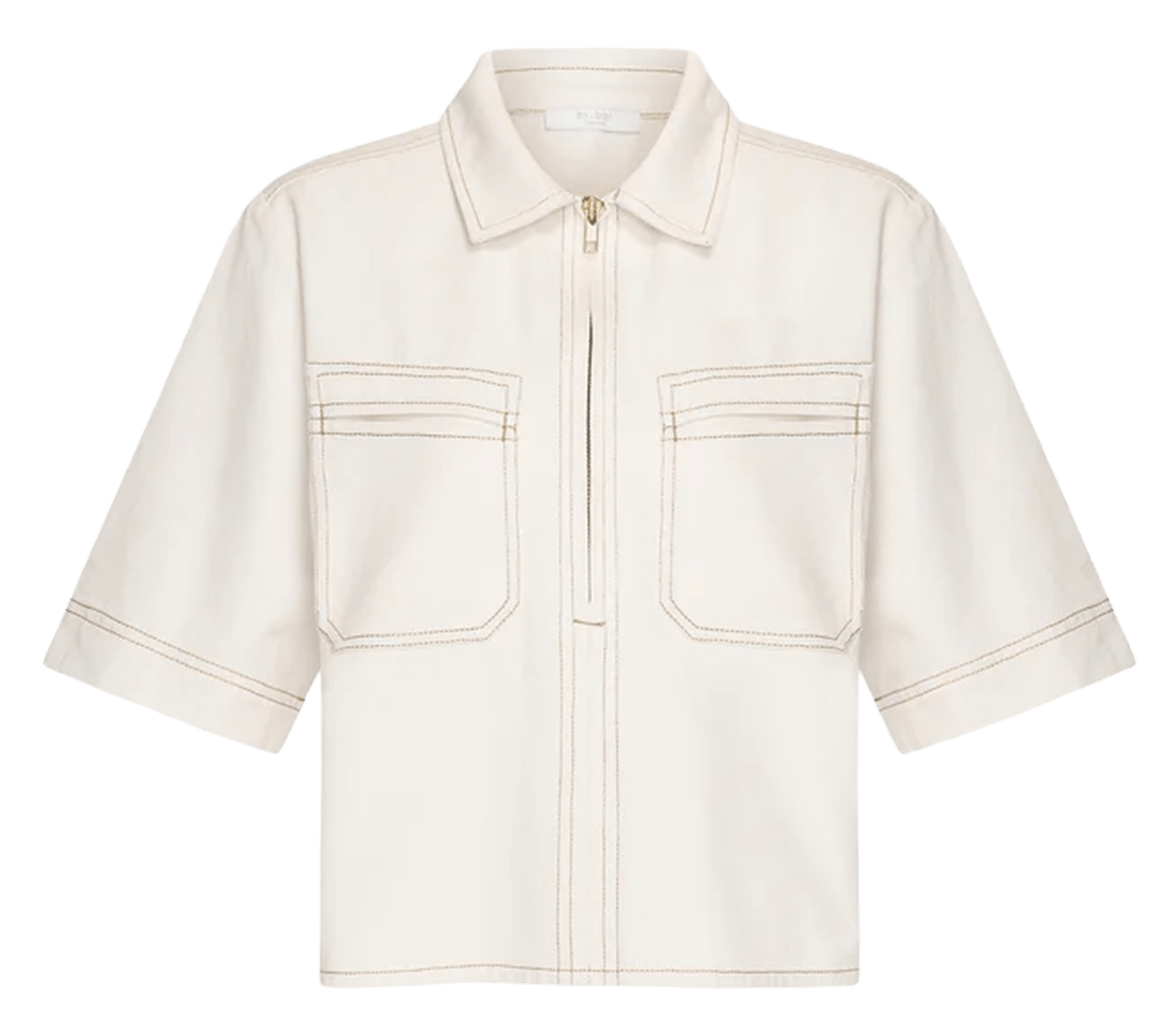 Rechte katoenen top BY BAR Wit