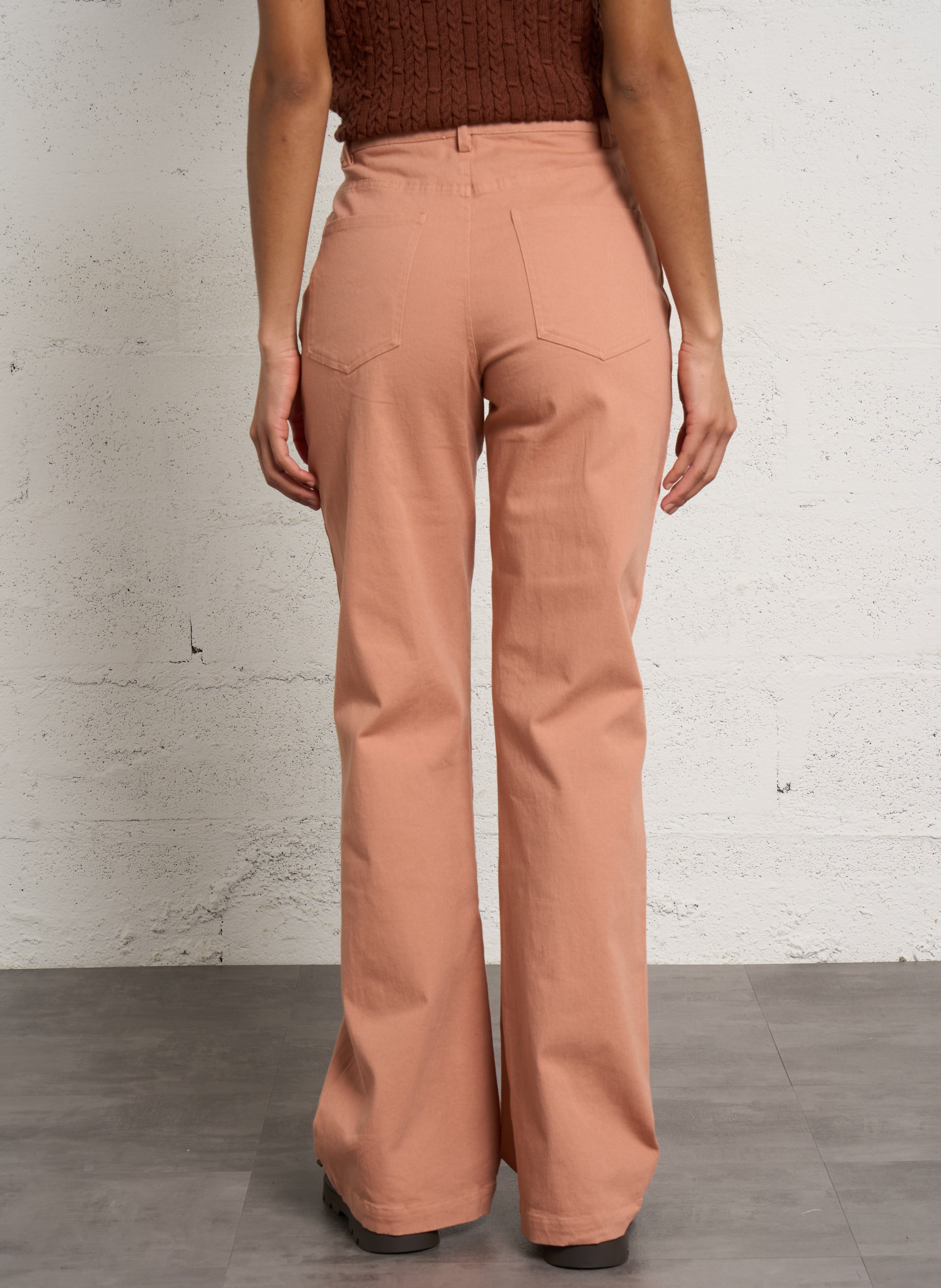 Jeans-Schlaghose aus Baumwoll-Mix PETITE MENDIGOTE Beige