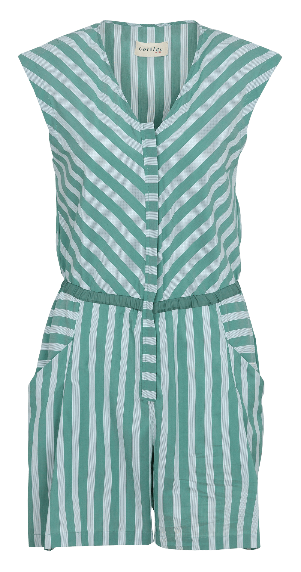 Combishort large en coton mélangé COTELAC ACOTE Vert