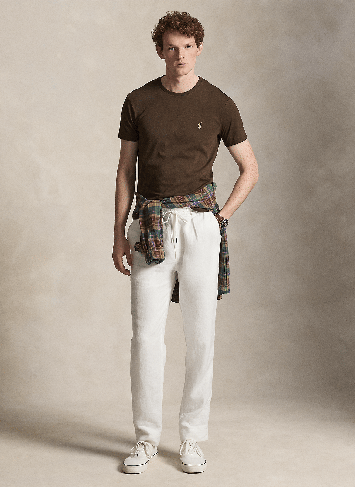 Baumwoll-T-Shirt POLO RALPH LAUREN Braun