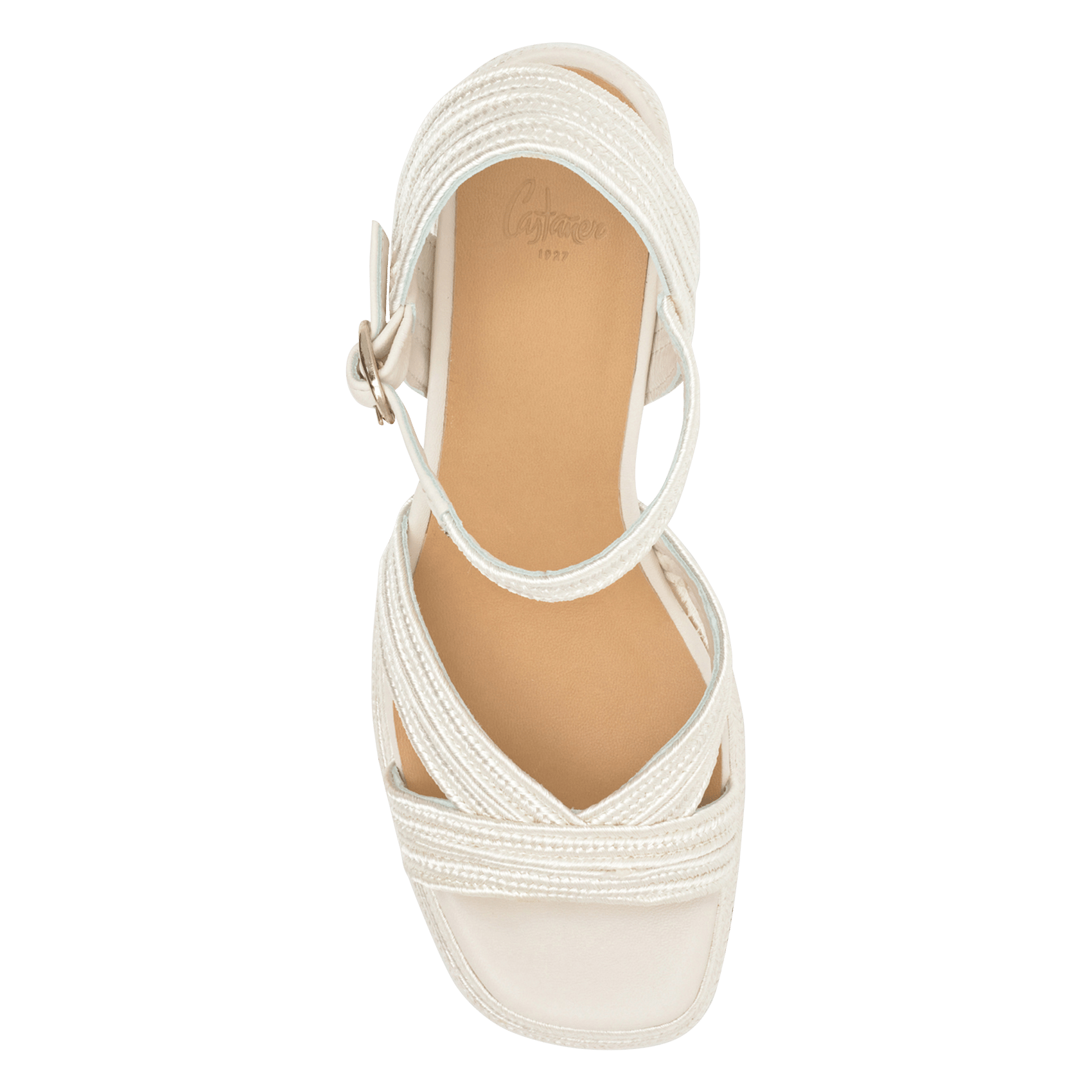 Braided heeled sandals CASTANER White