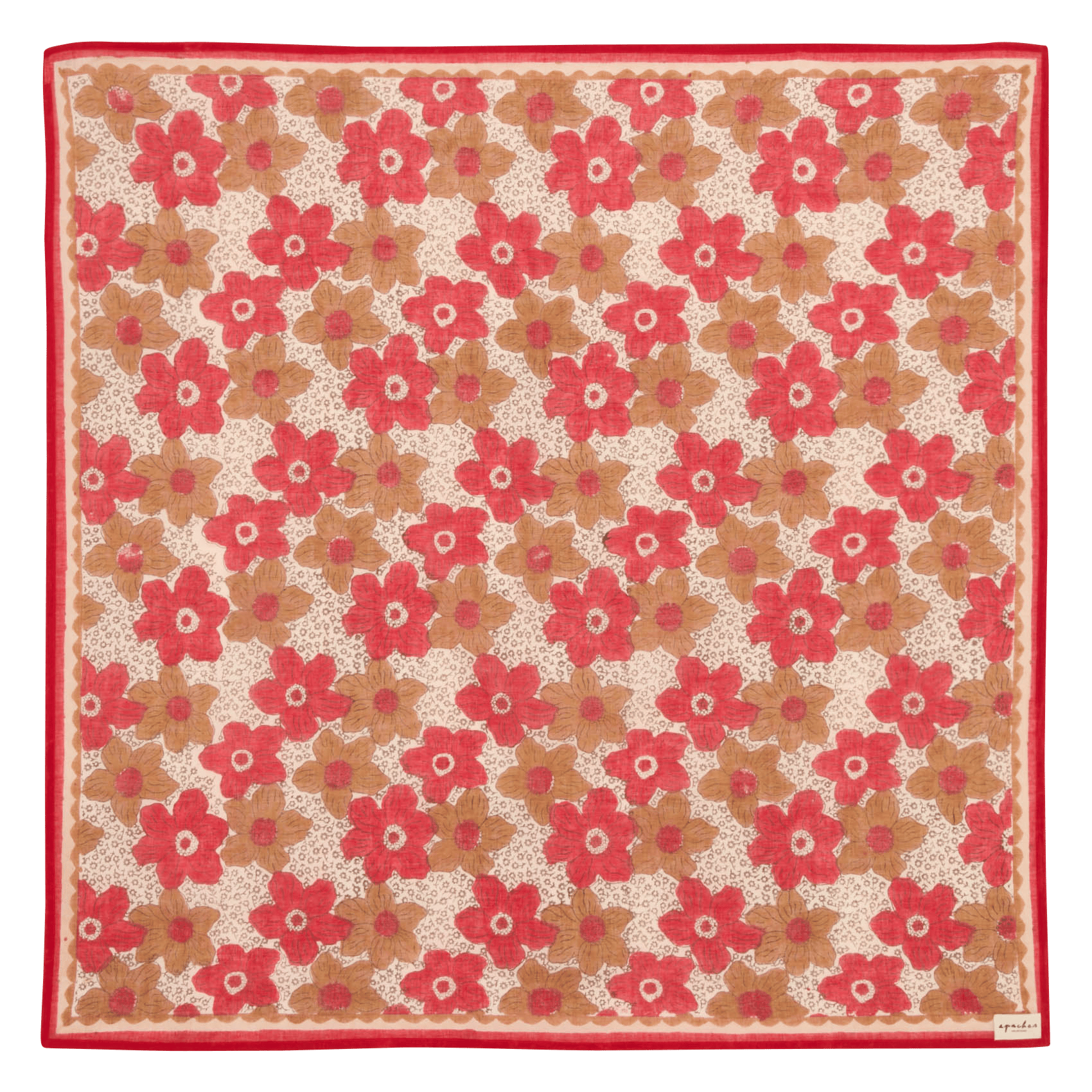 Baumwolltuch mit Print APACHES COLLECTIONS Rot