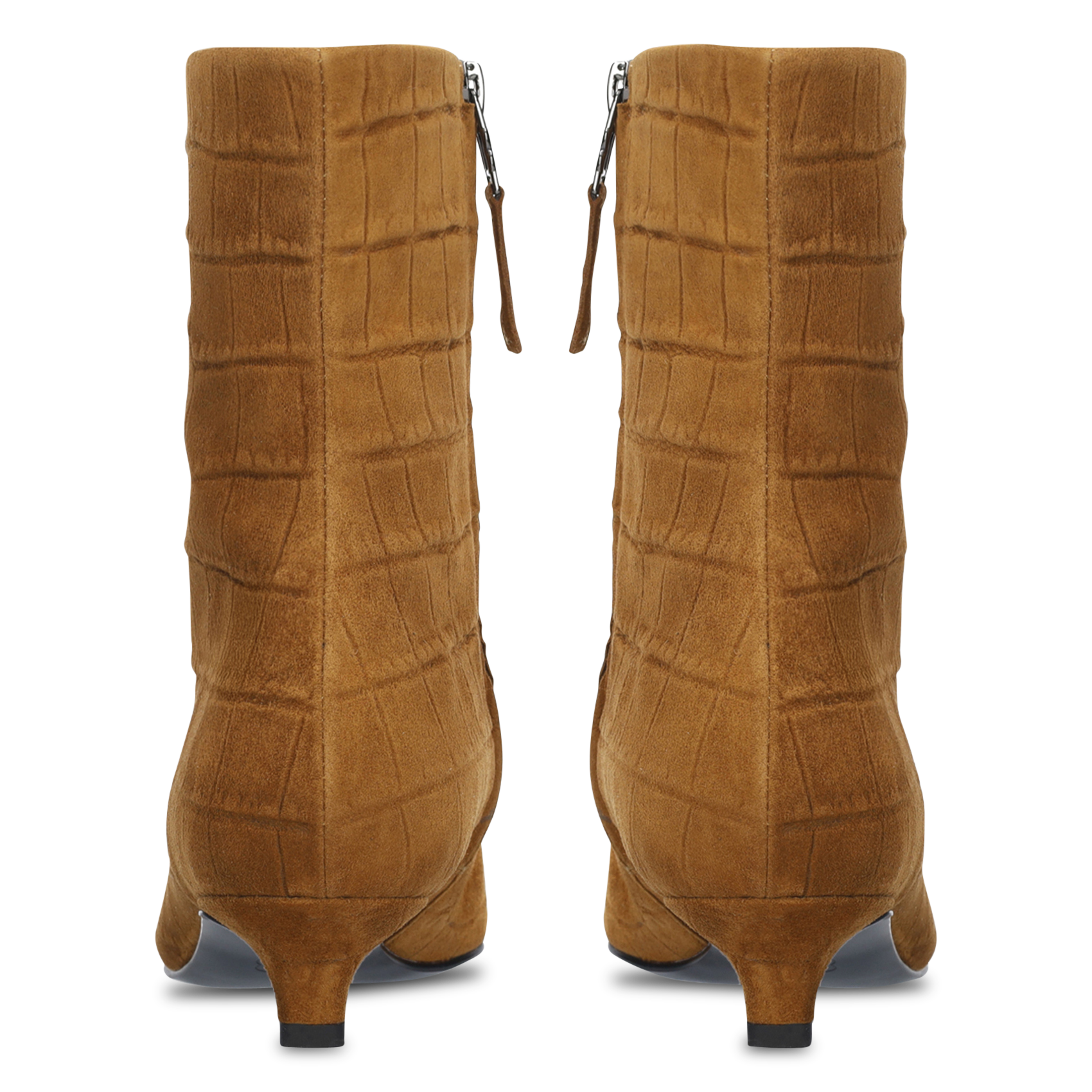 Spitz zulaufende Wildlederstiefeletten BIBI LOU Braun
