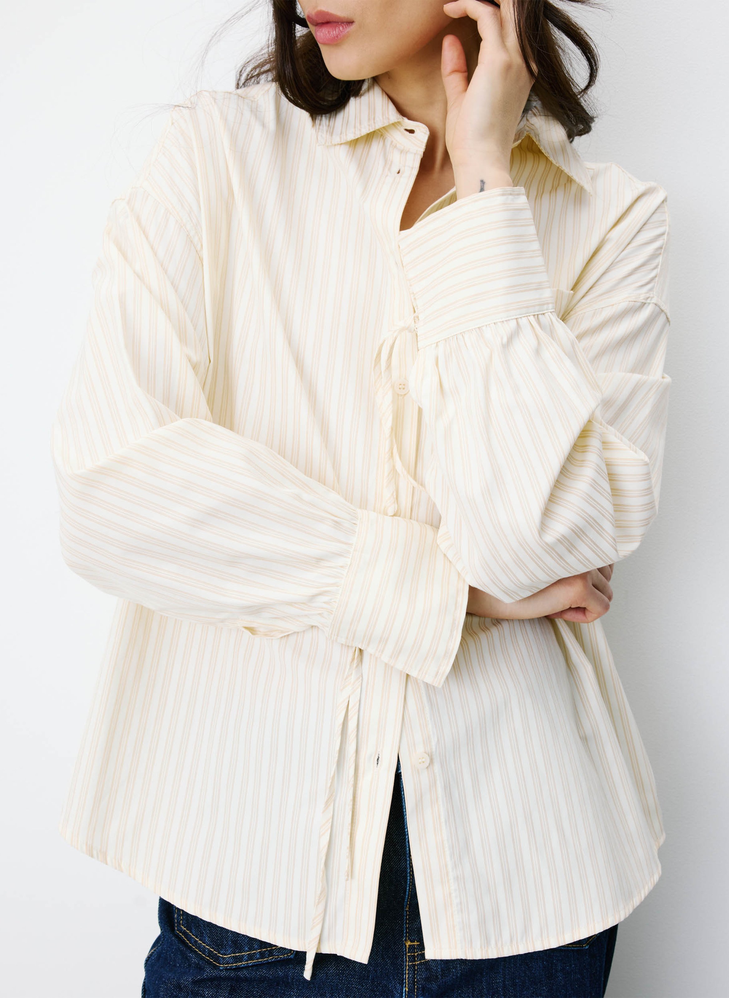 Chemise droite col classique imprimée GRACE ET MILA Jaune