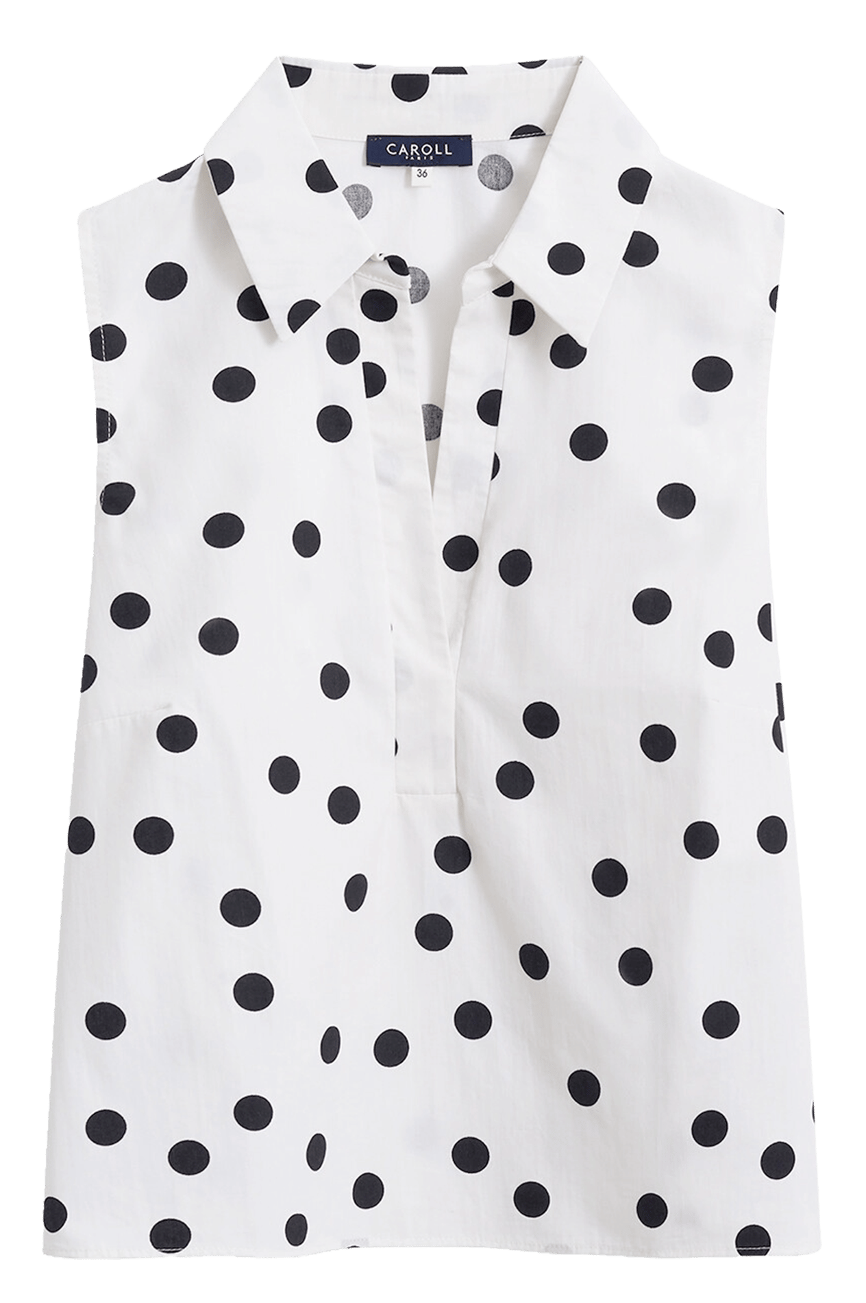 Straight cotton shirt CAROLL Beige