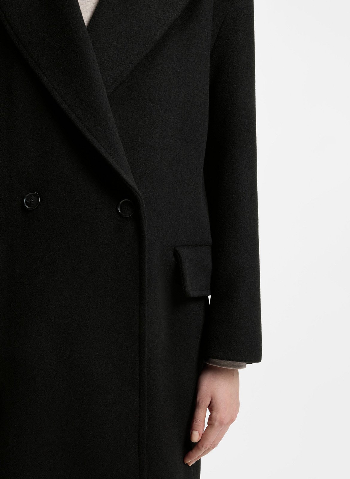 Loose-fit wool-blend mid-length coat BOSS Black