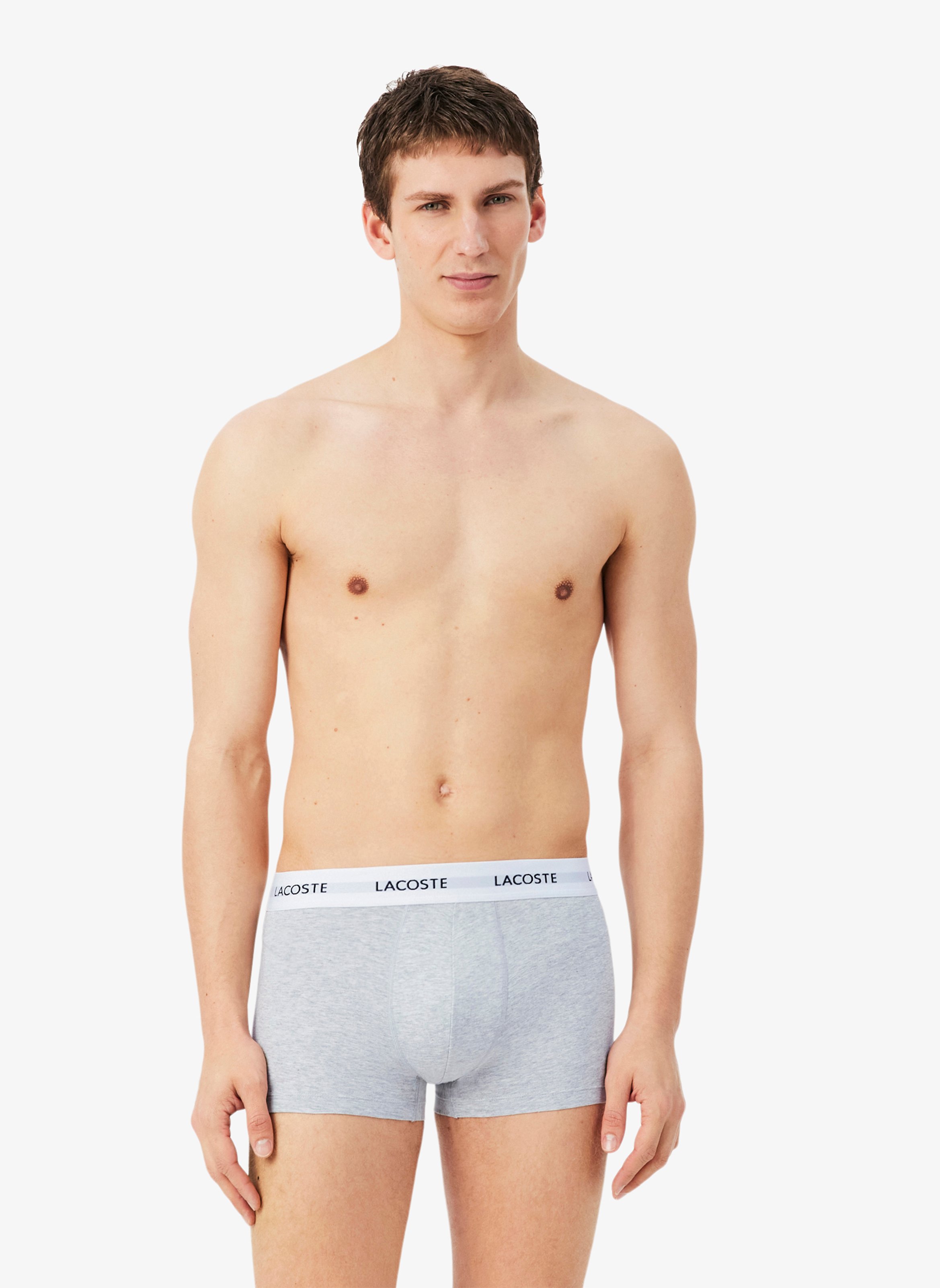 Set aus 3 kurzen Boxershorts aus gemischter Baumwolle LACOSTE Mehrfarbig