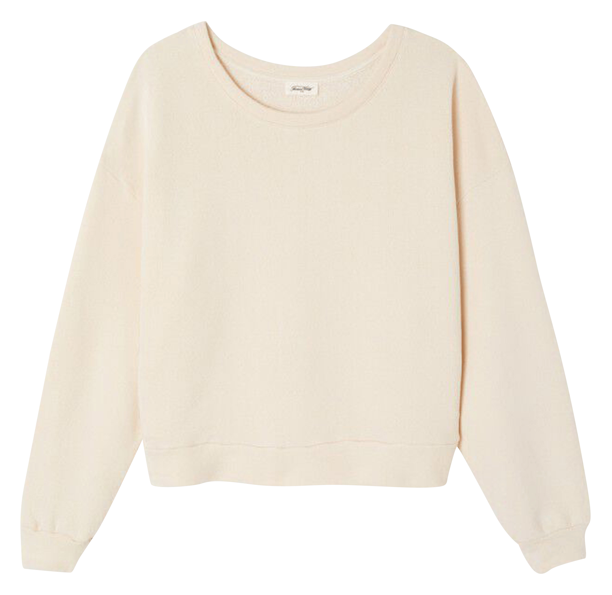 Straight-fit organic cotton-blend sweatshirt AMERICAN VINTAGE Beige